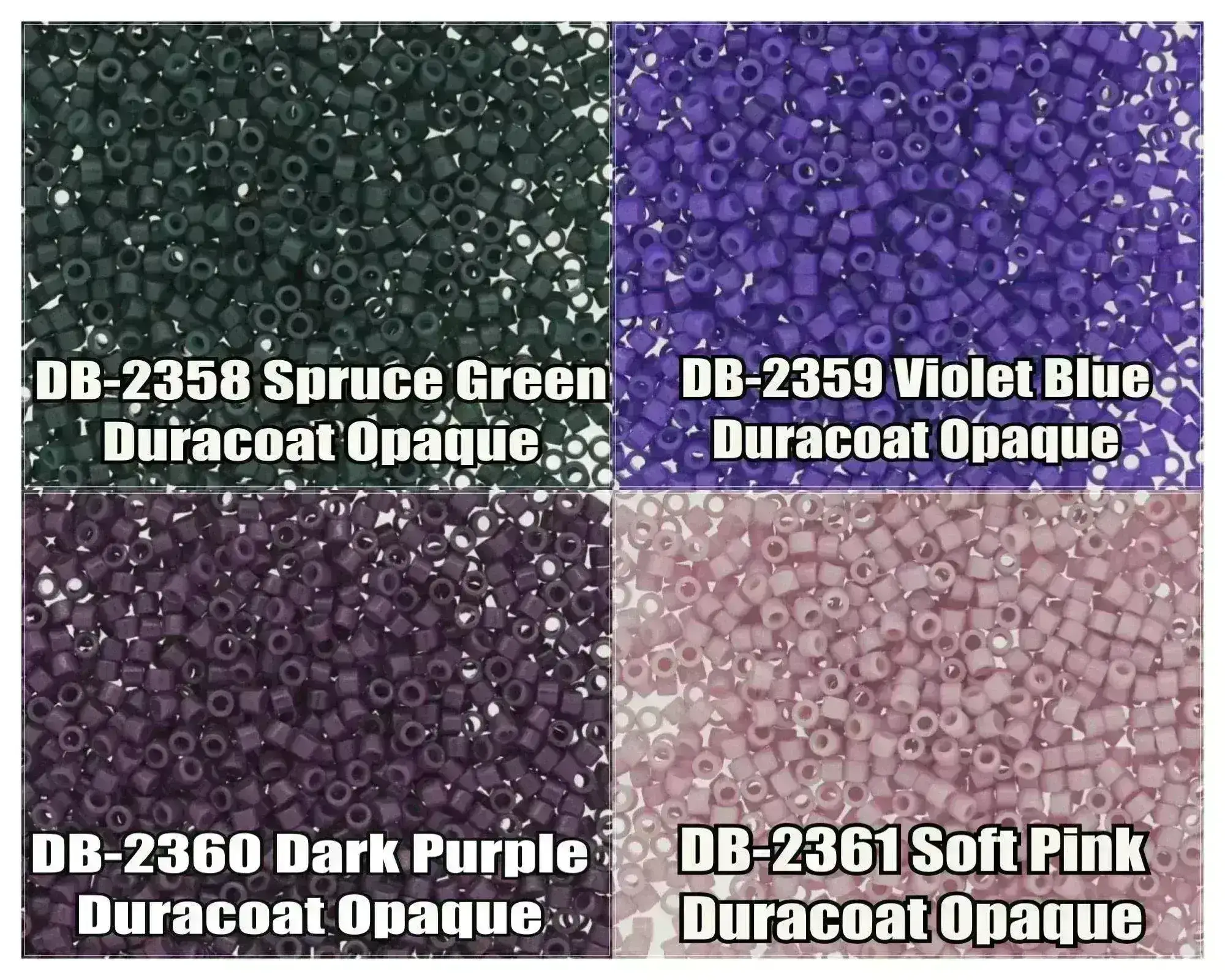11/0 Delica Beads, DB2358, DB2359, DB2360, DB2361