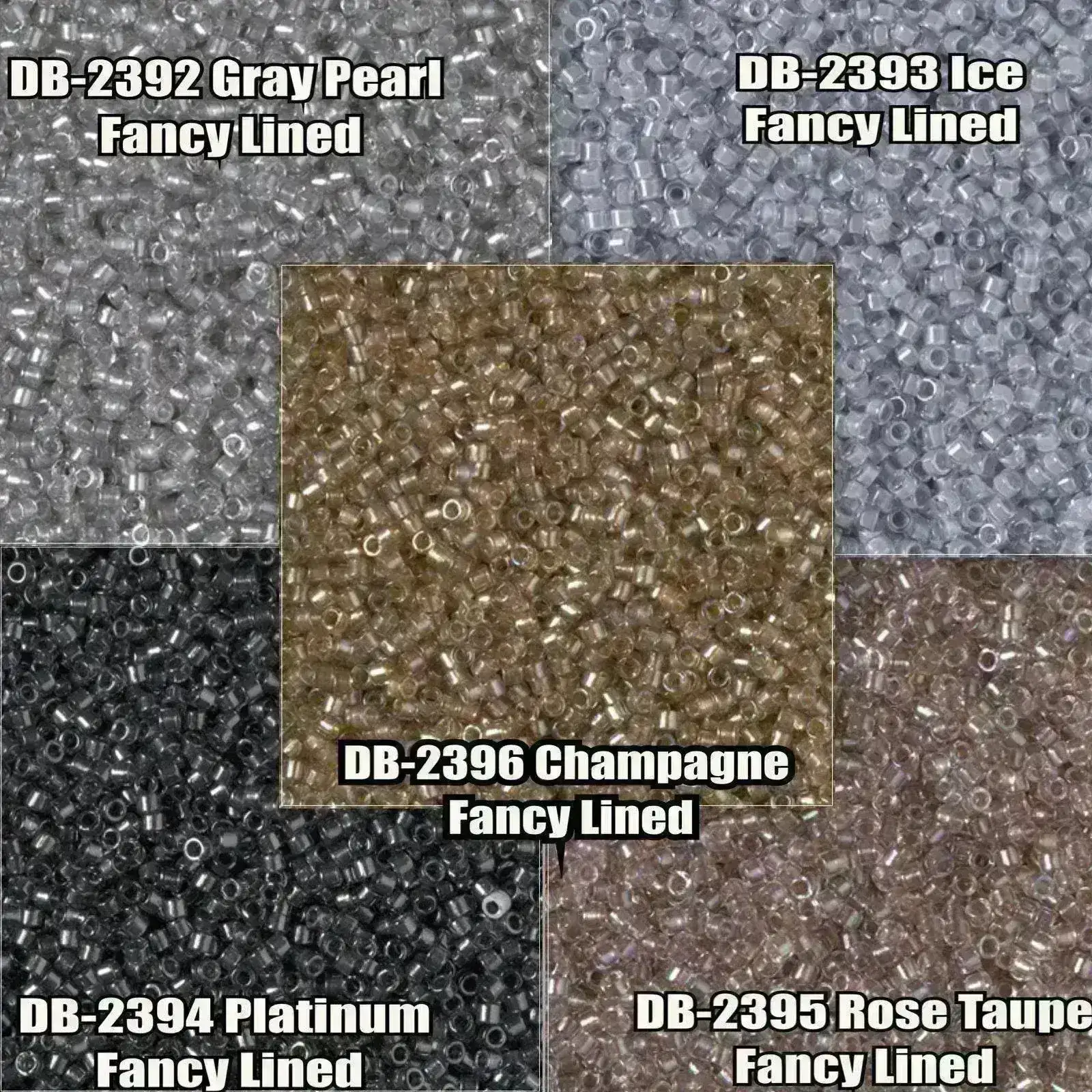 11/0 Delica Beads, DB2392, DB2393, DB2394, DB2395, DB2396