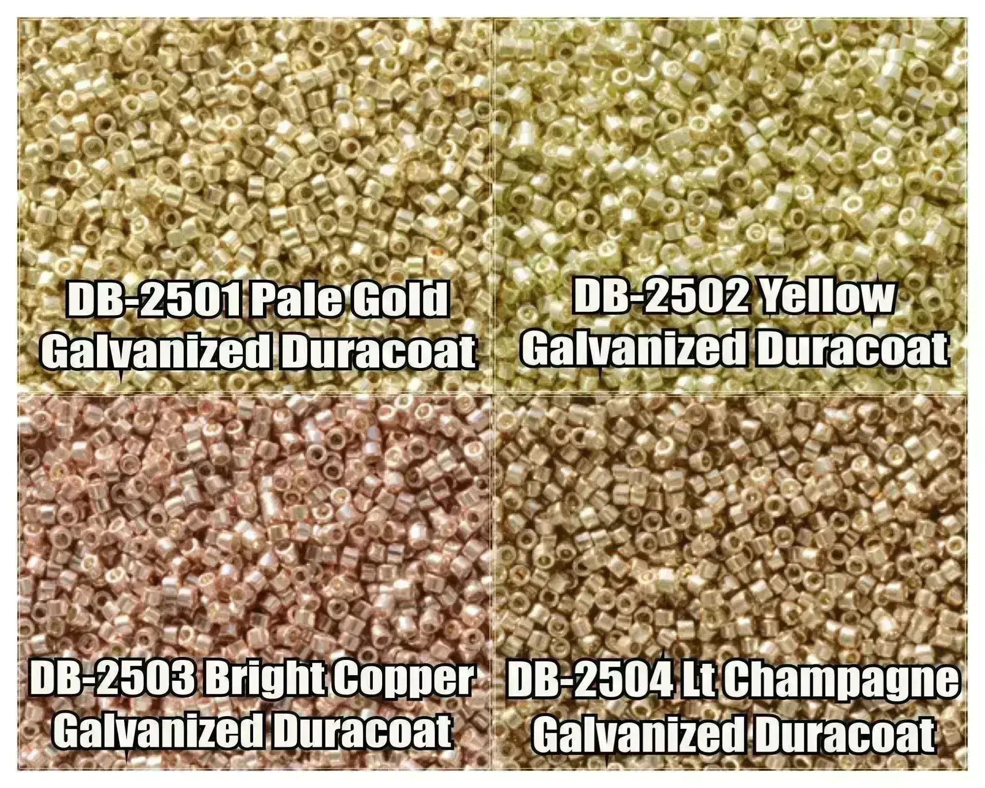 11/0  Delica Beads, DB2501, DB2502, DB2503, DB2504
