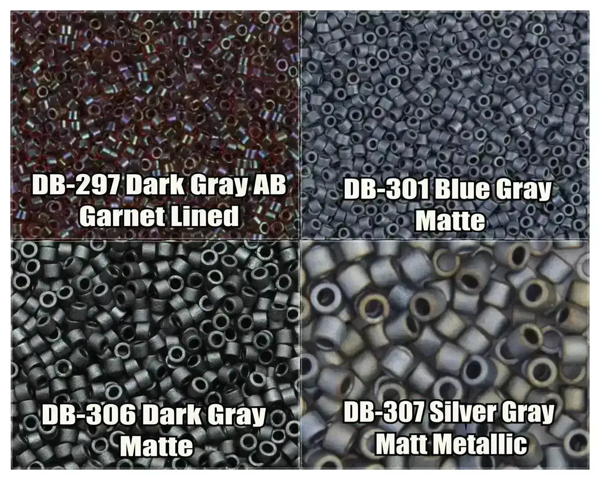 11/0 Delica Beads, DB0297, DB0301, DB0306, DB0307