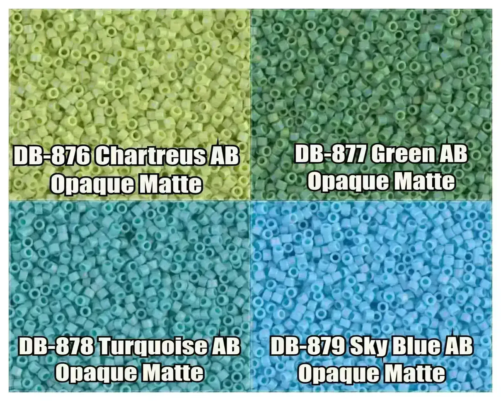 11/0 Delica Beads, DB0876, DB0877, DB0878, DB0879
