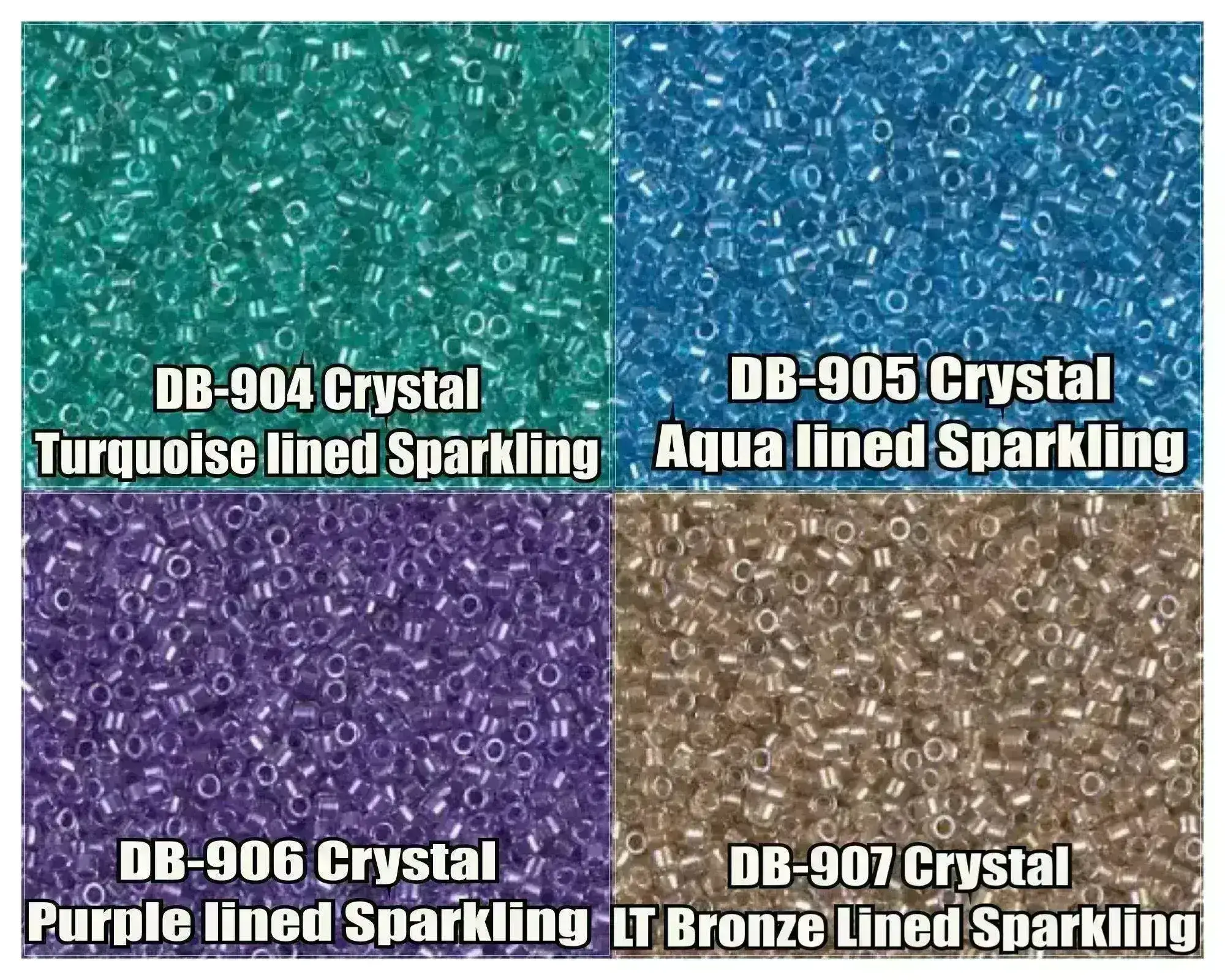 11/0 Delica Beads, DB0904, DB0905, DB0906, DB0907