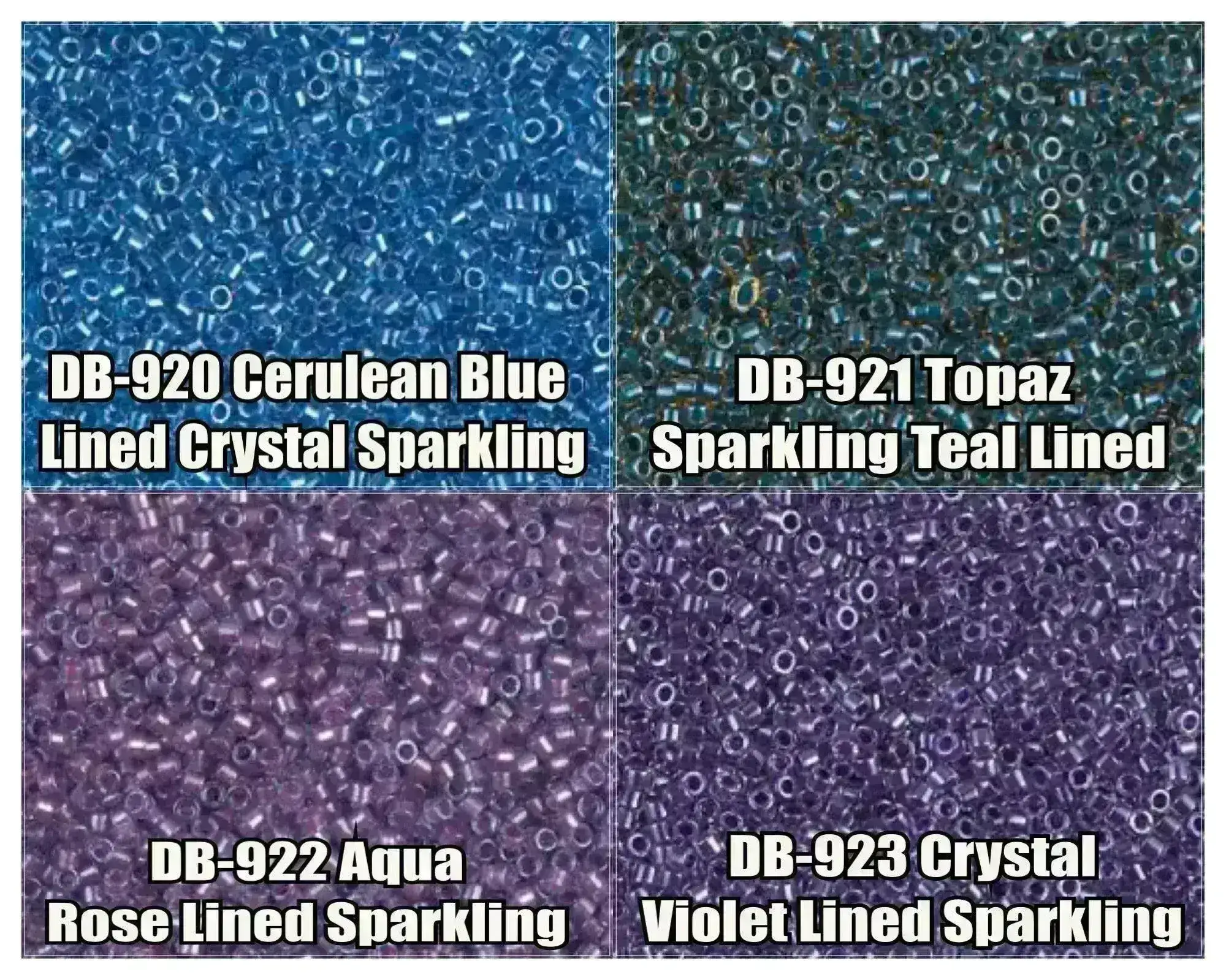 11/0 Delica Beads, DB0920, DB0921, DB0922, DB0923
