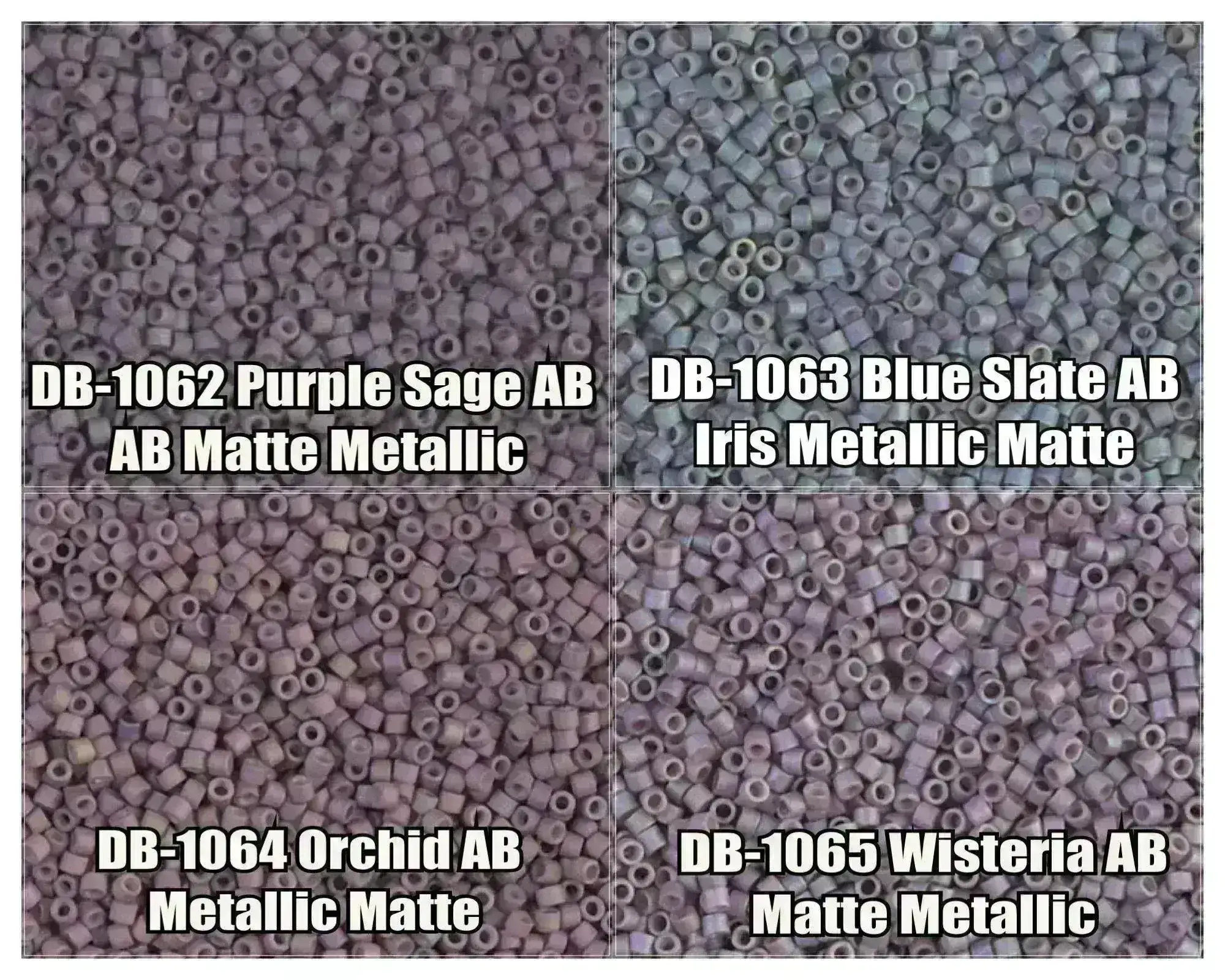 11/0 Delica Beads, DB1062, DB1063, DB1064, DB1065