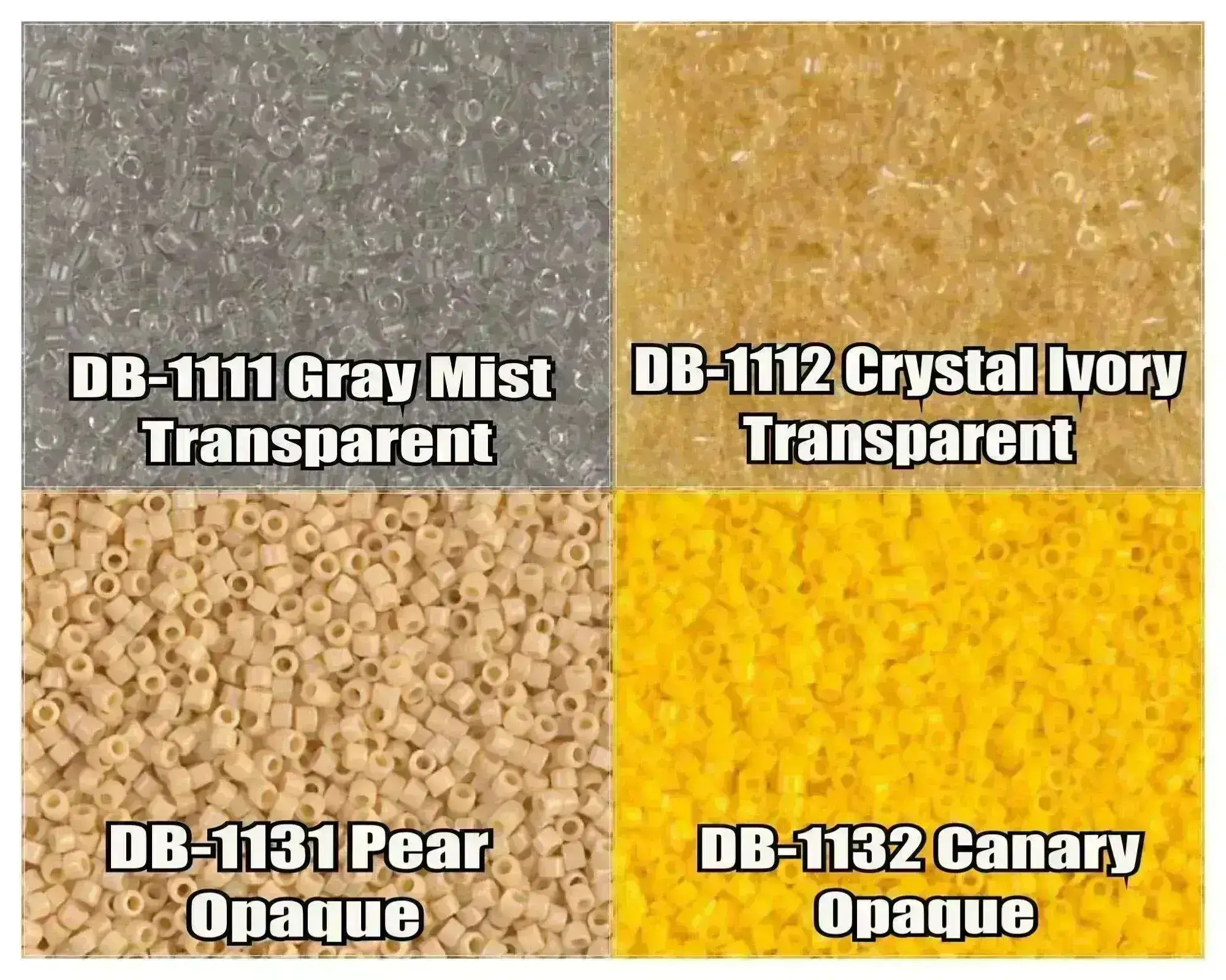 11/0 Delica Beads, DB1111, DB1112, DB1131, DB1132