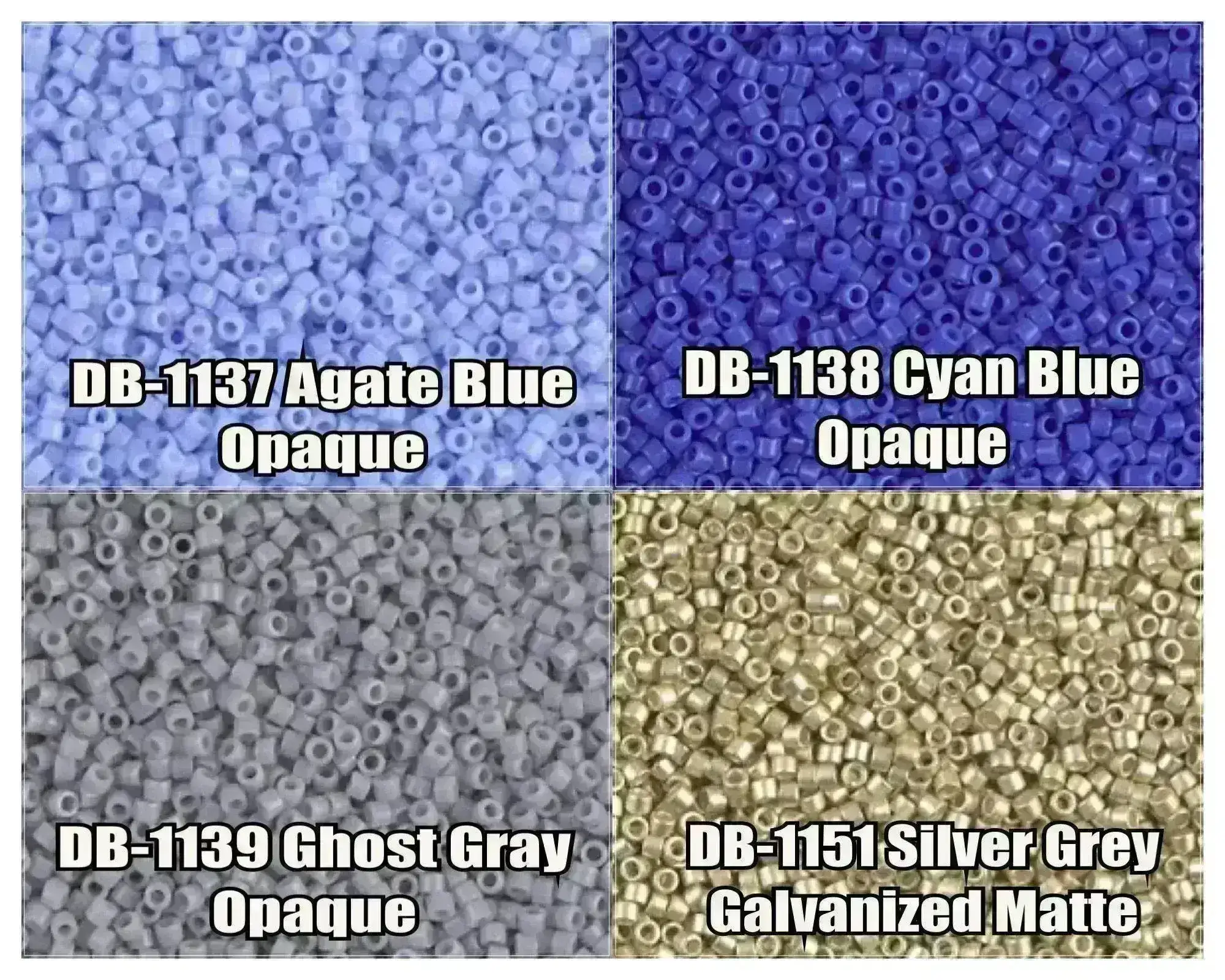11/0 Delica Beads, DB1137, DB1138, DB1139, DB1151