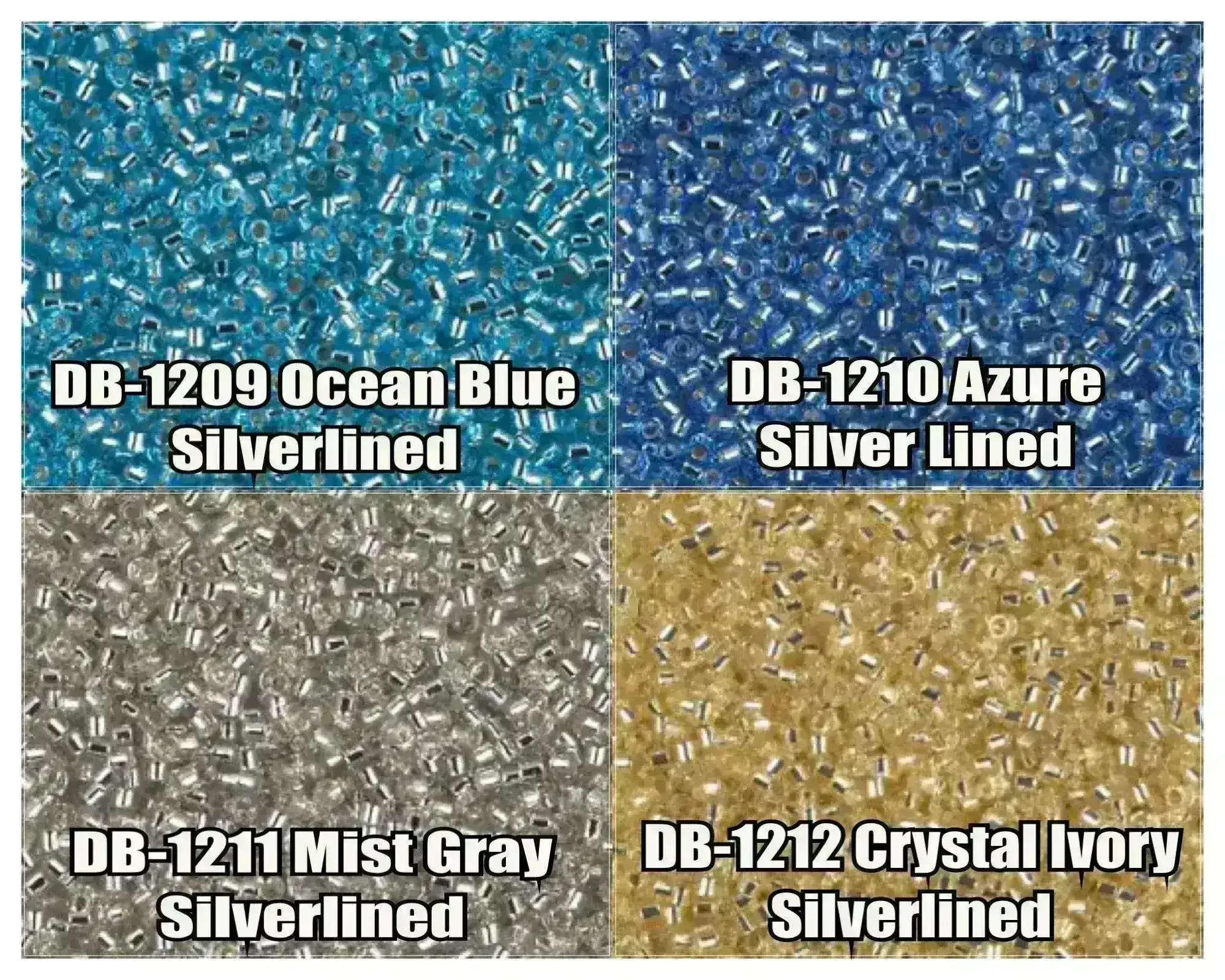 11/0 Delica Beads, DB1209, DB1210, DB1211, DB1212
