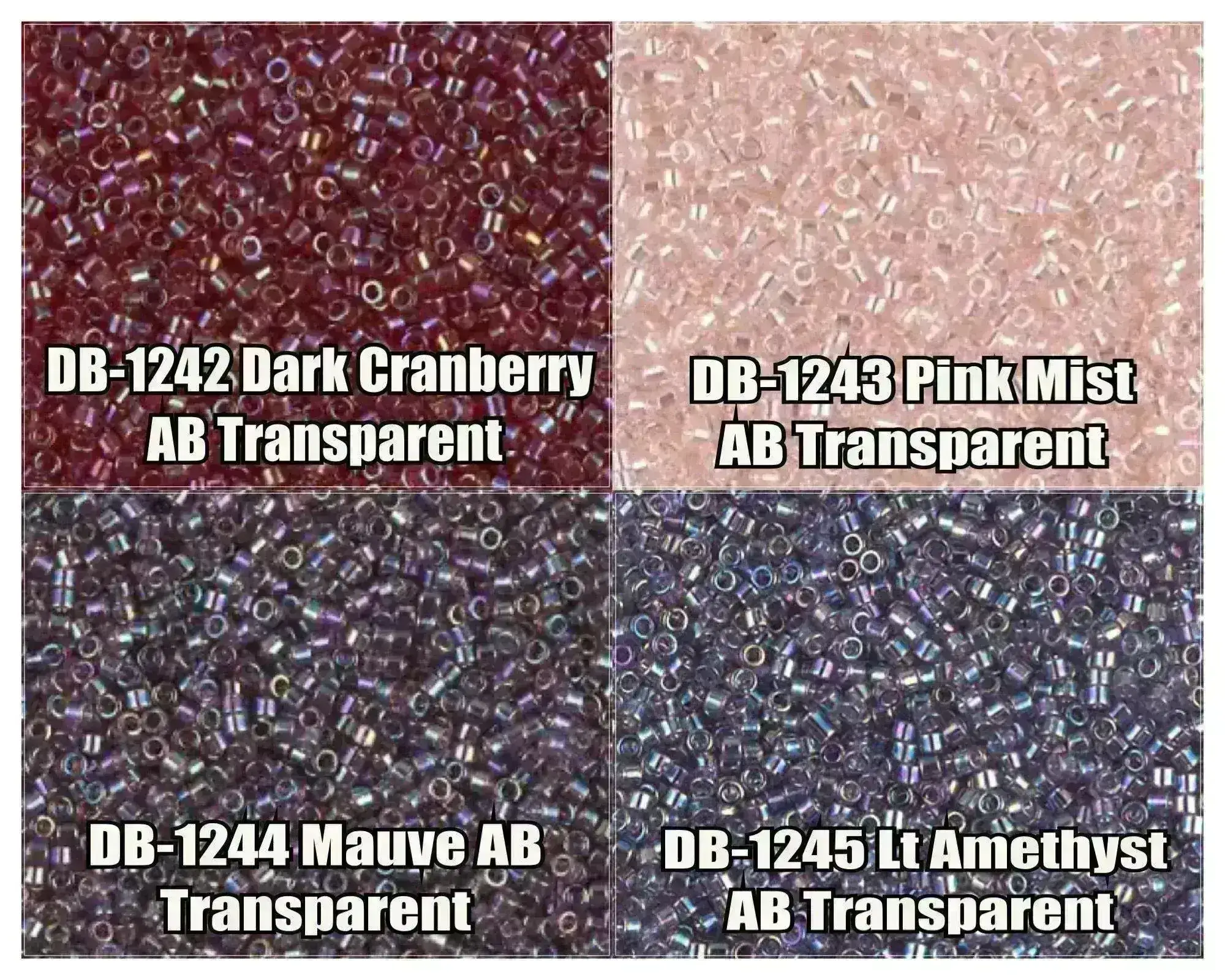 11/0 Delica Beads, DB1242, DB1243, DB1244, DB1245