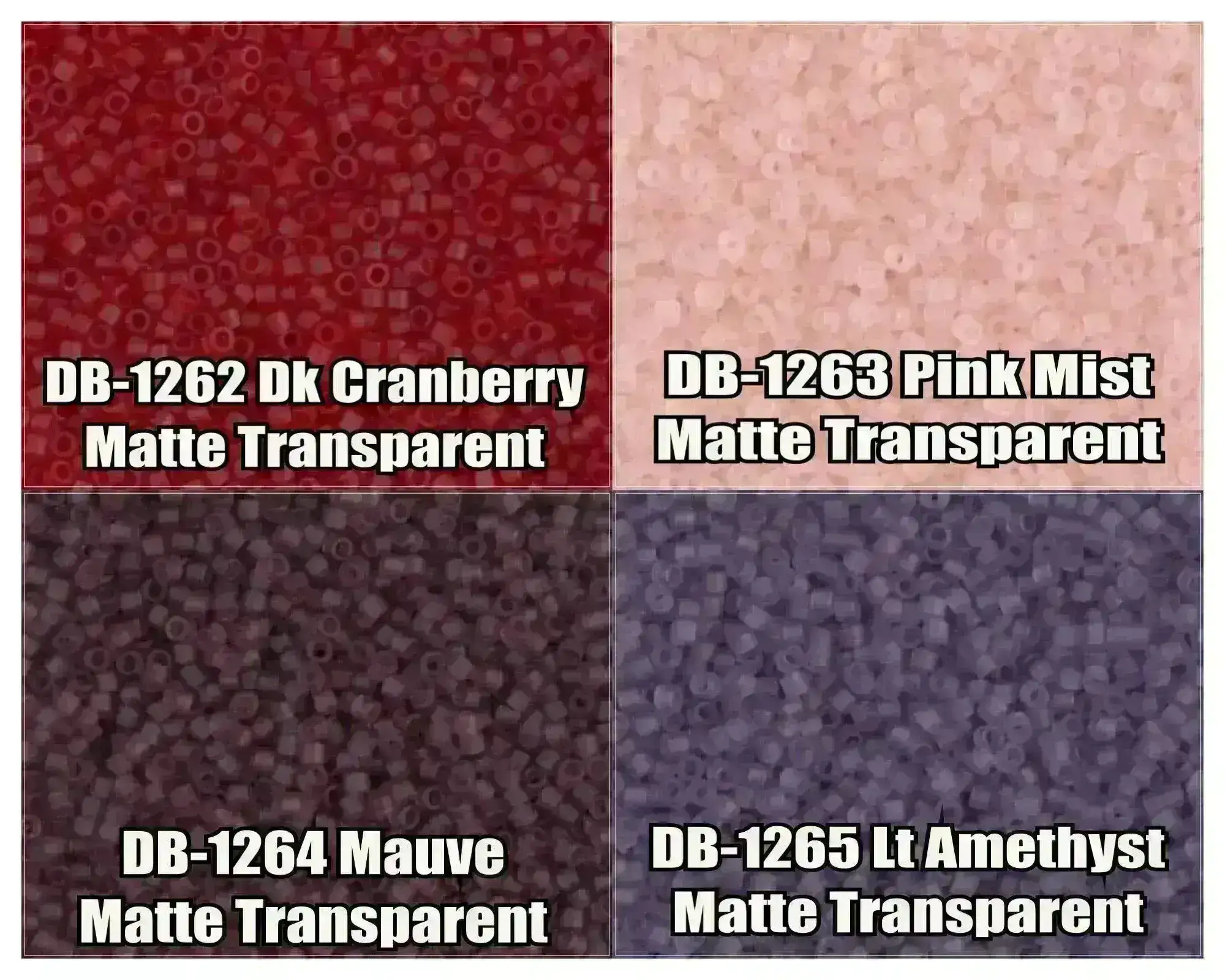 11/0 Delica Beads, DB1262, DB1263, DB1264, DB1265