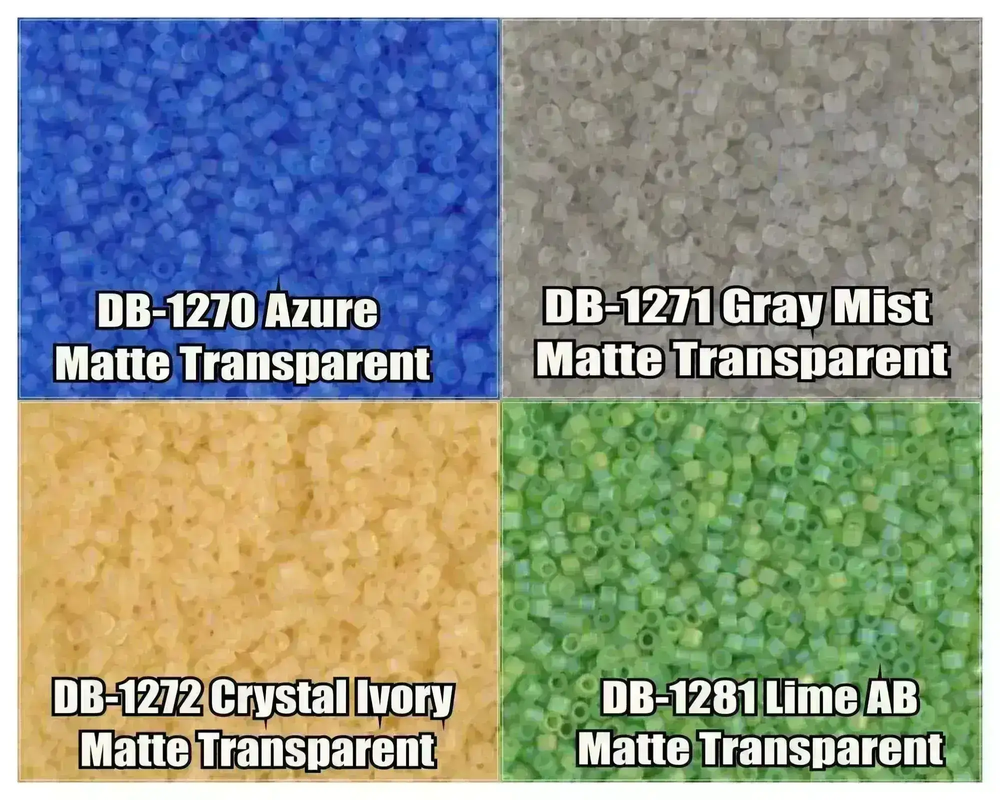 11/0 Delica Beads, DB1270, DB1271, DB1272, DB1281