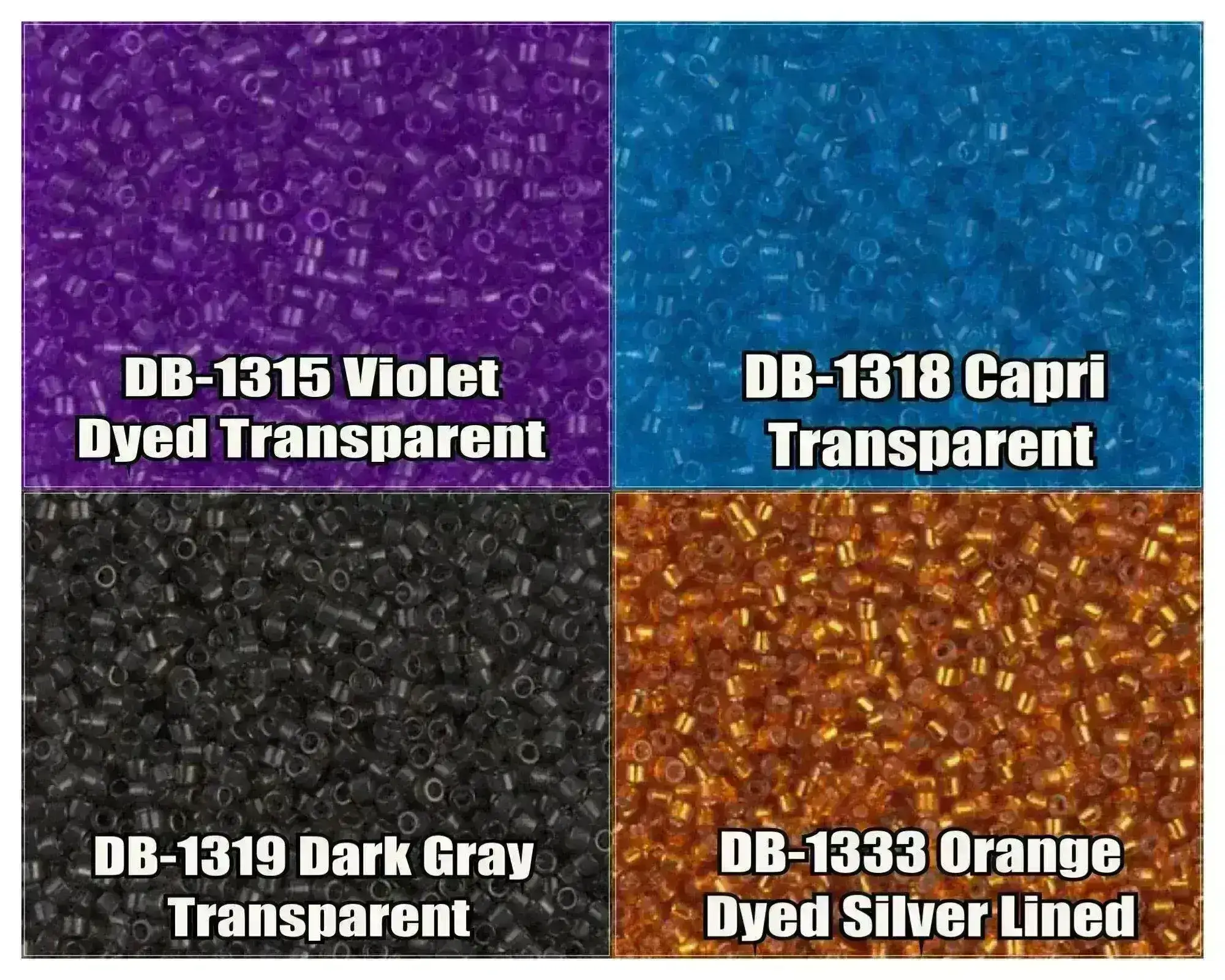 11/0 Delica Beads, DB1315, DB1318, DB1319, DB1333