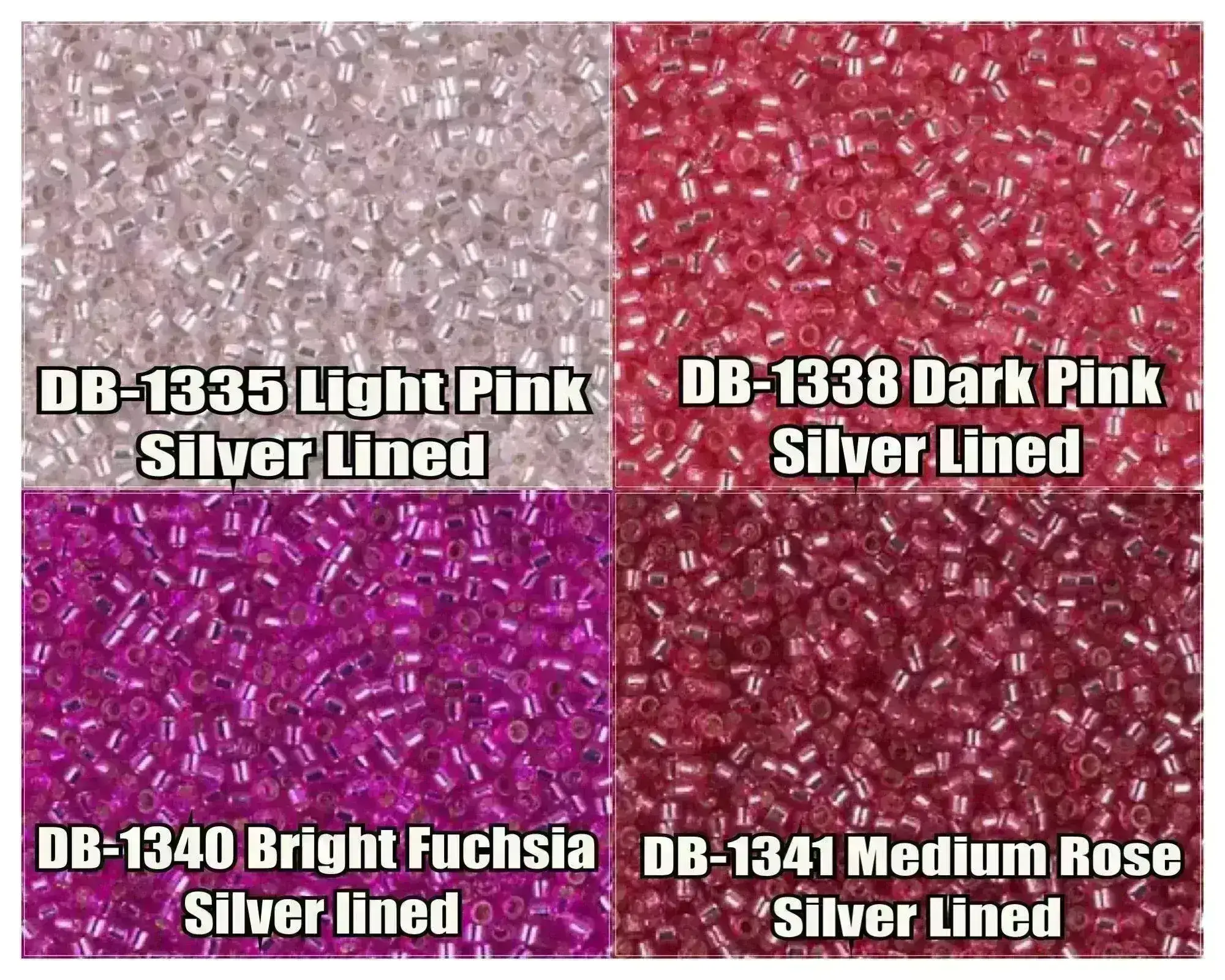 11/0 Delica Beads, DB1335, DB1338, DB1340, DB1341