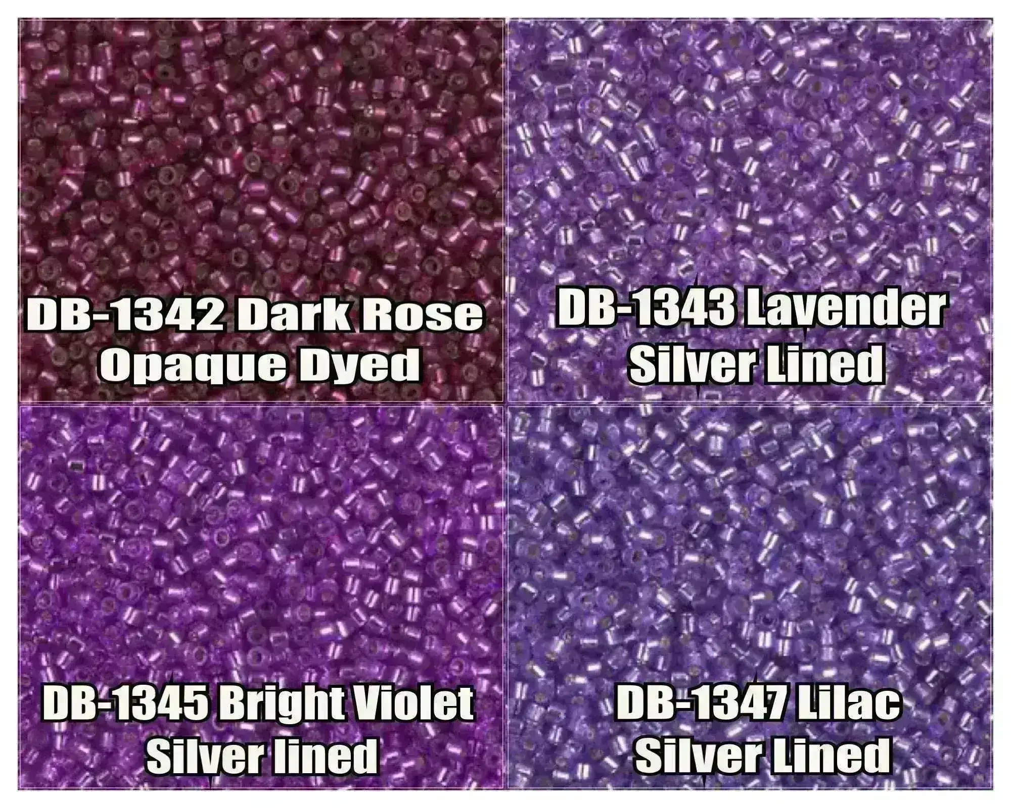 11/0 Delica Beads, DB1342, DB1343, DB1345, DB1347