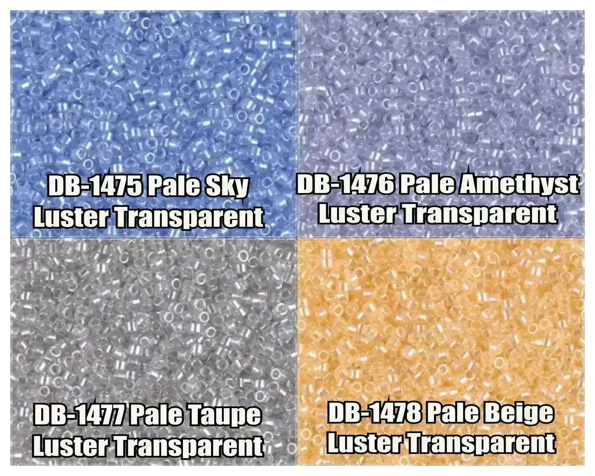 11/0 Delica Beads, DB1475, DB1476, DB1477, DB1478