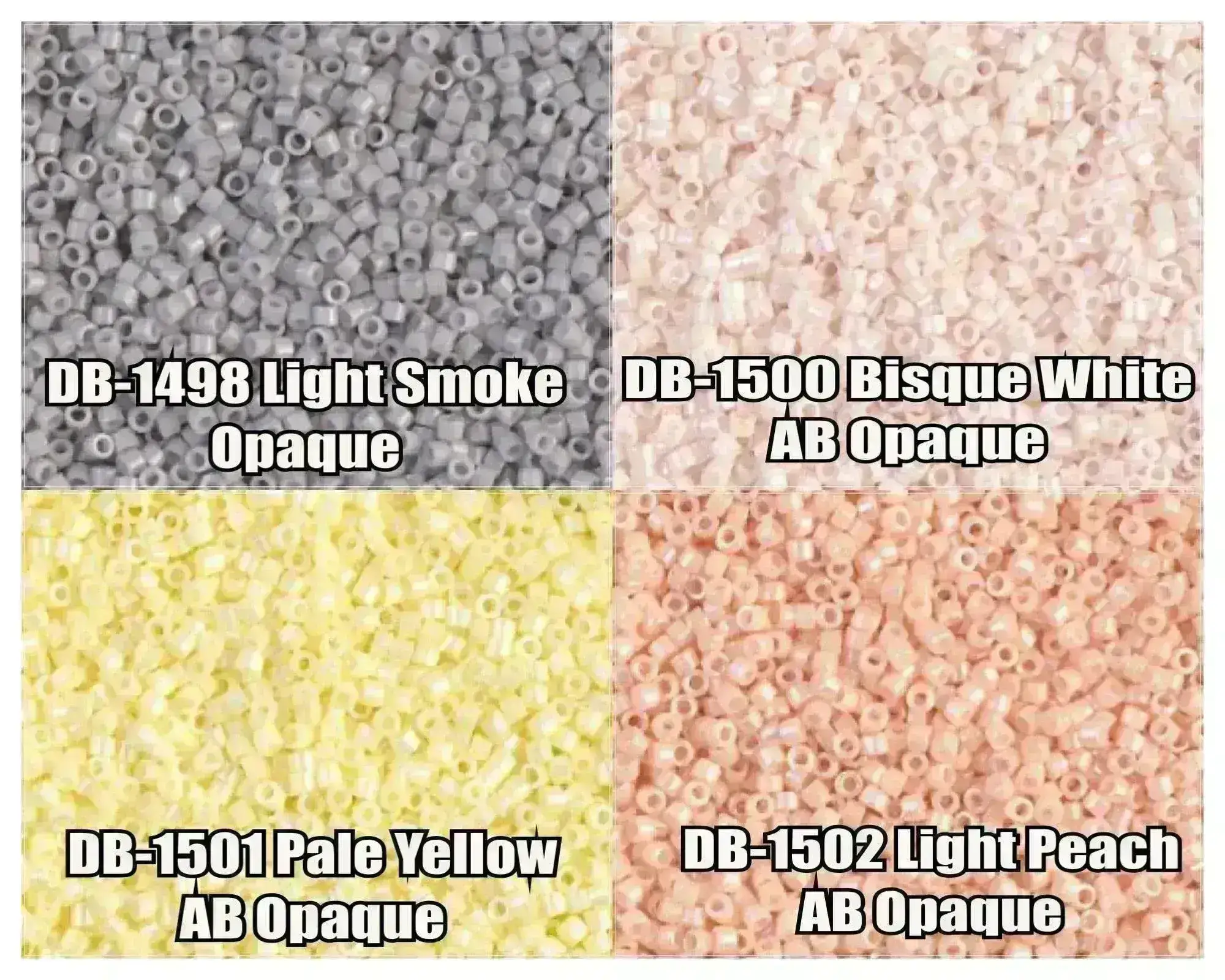 11/0 Delica Beads, DB1498, DB1500, DB1501, DB1502