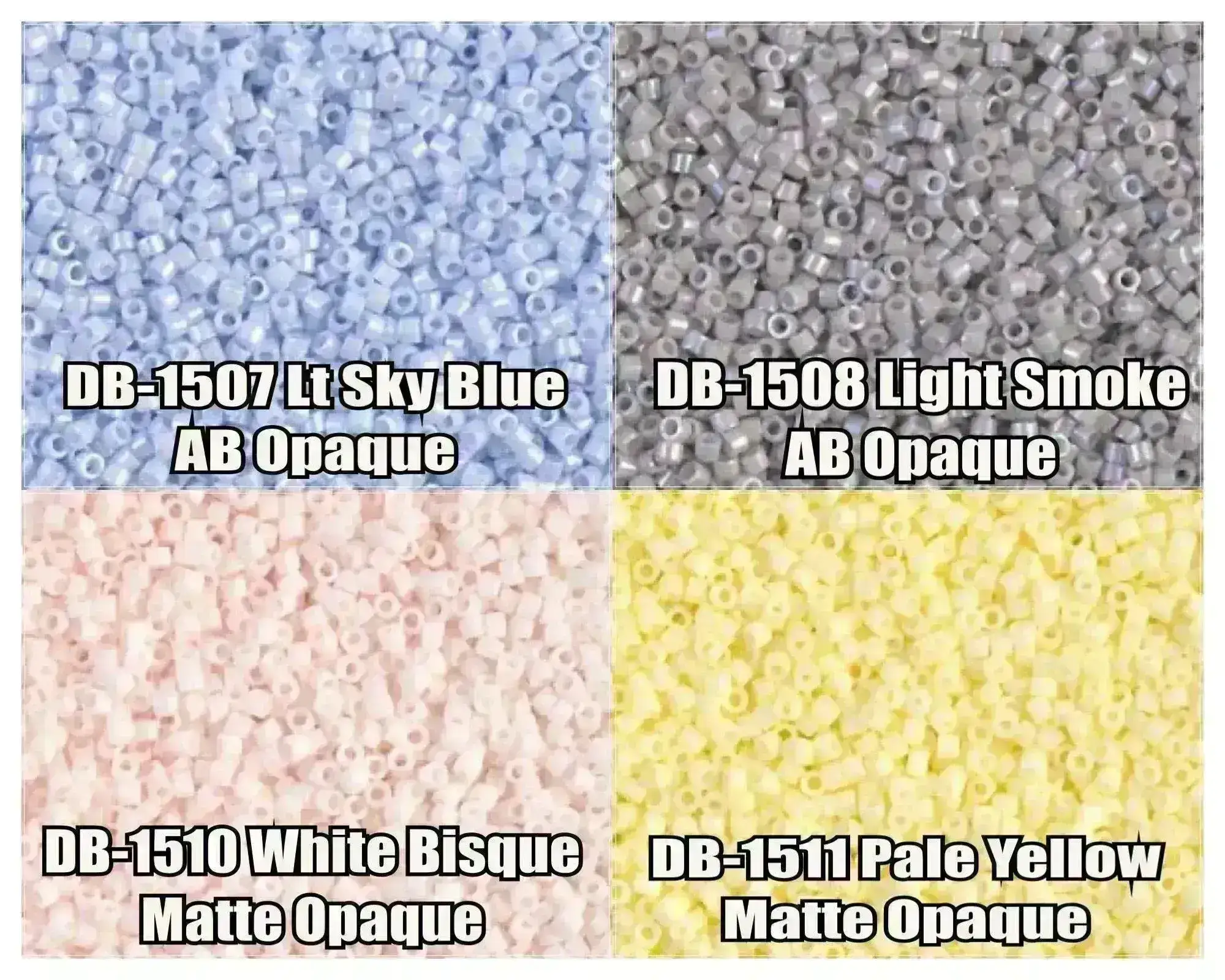 11/0 Delica Beads, DB1507, DB1508, DB1510, DB1511