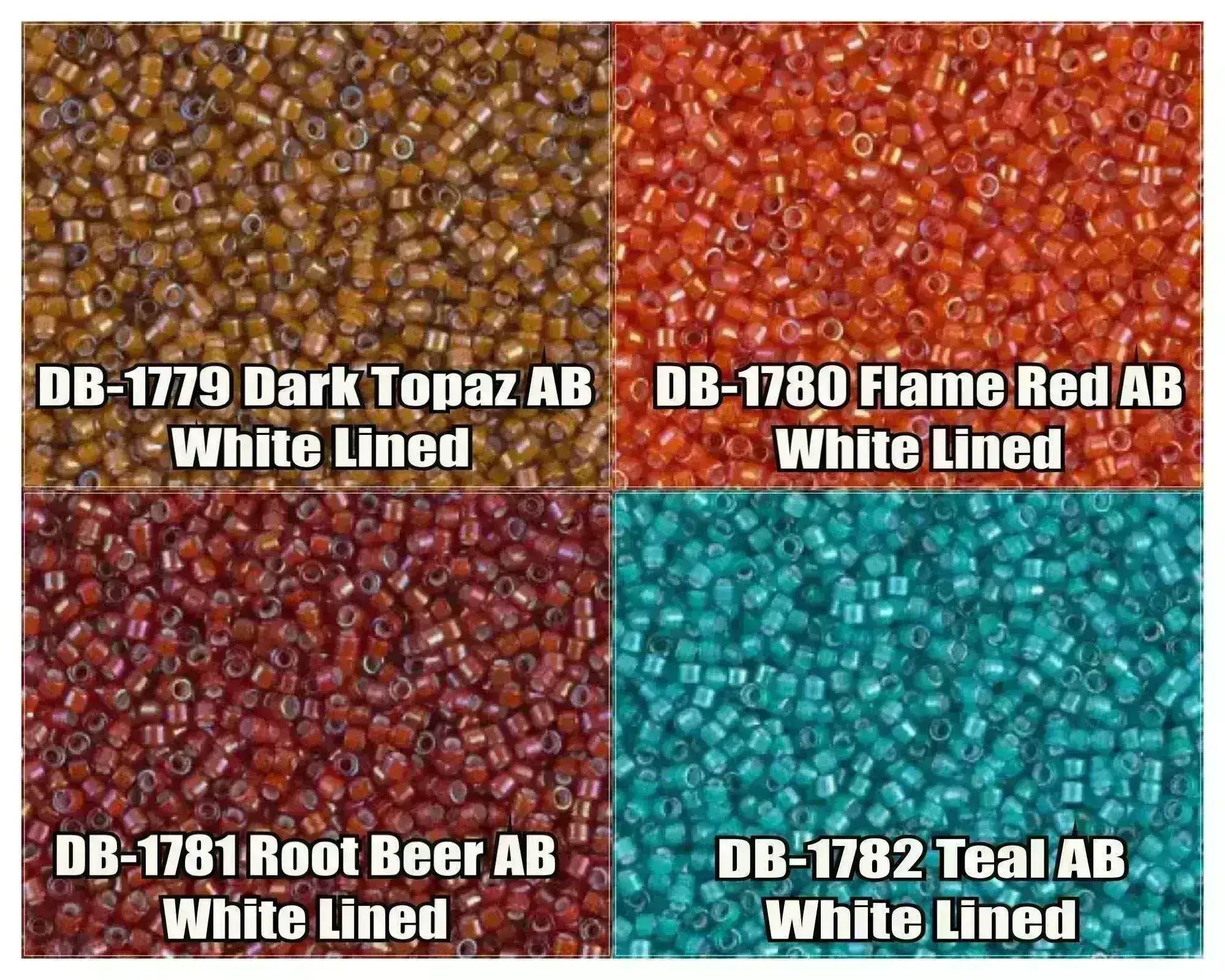 11/0 Delica Beads, DB1779, DB1780, DB1781, DB1782