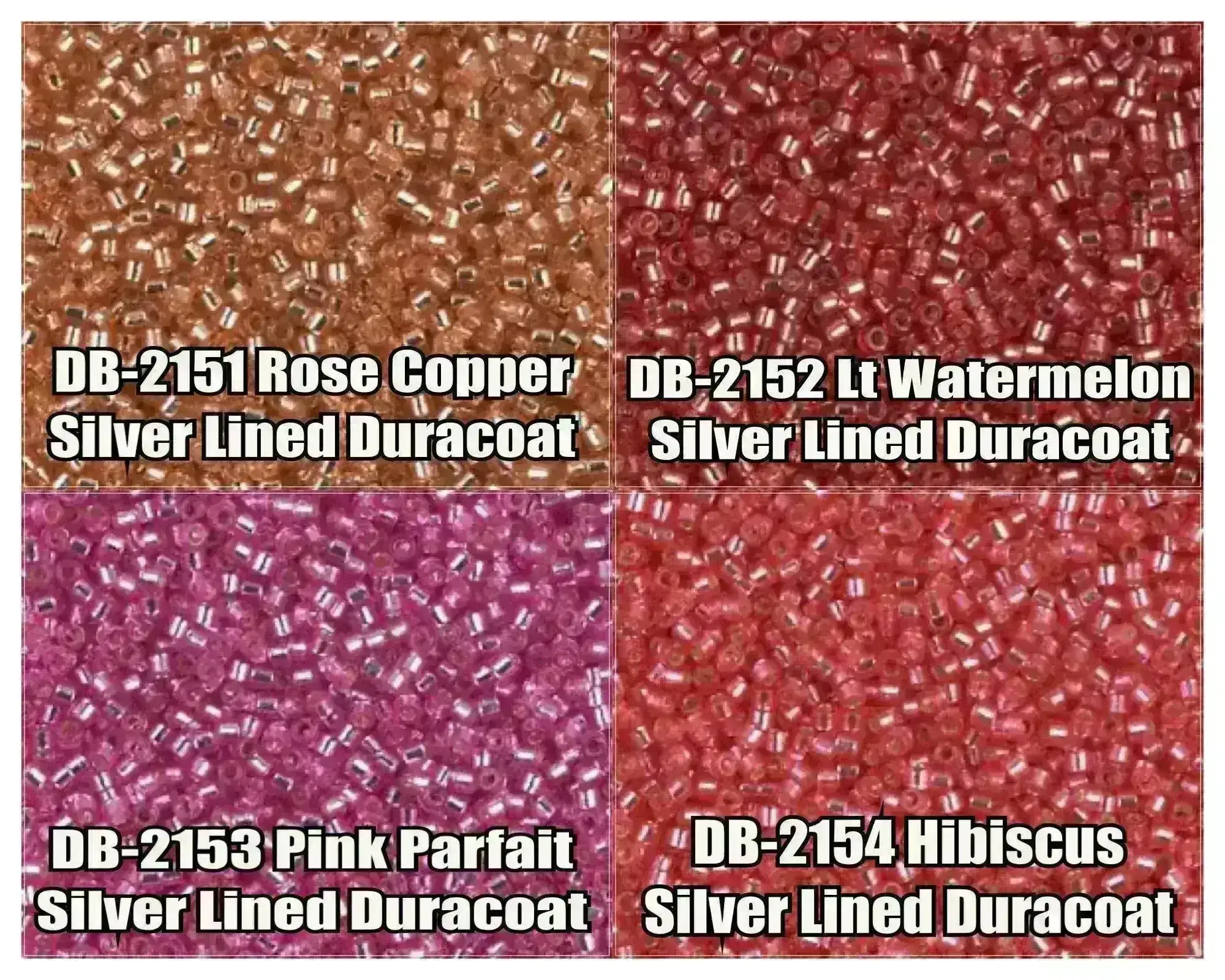 11/0 Delica Beads, DB2151, DB2152, DB2153, DB2154