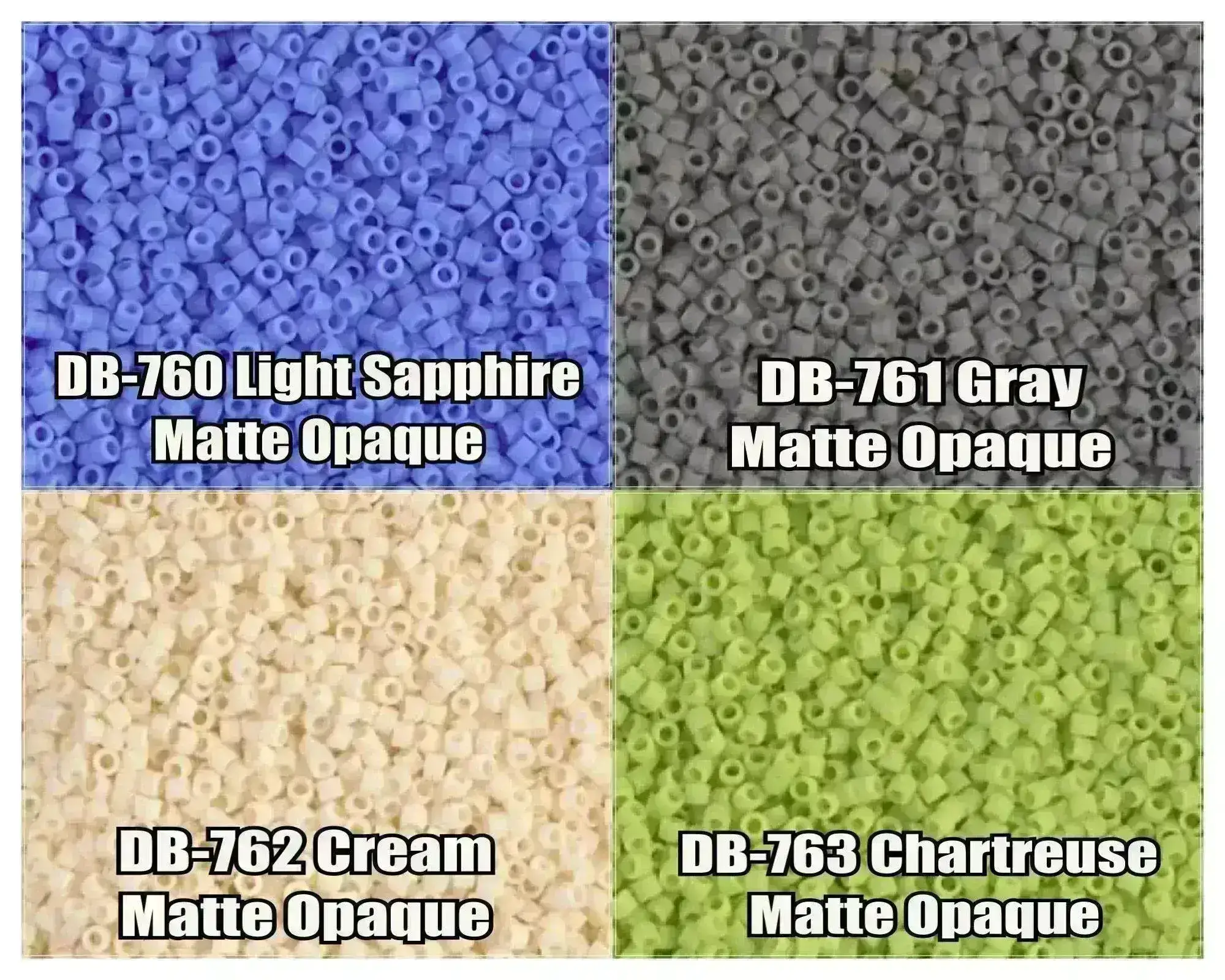 11/0 Delica Beads, DB0760, DB0761, DB0762, DB0763