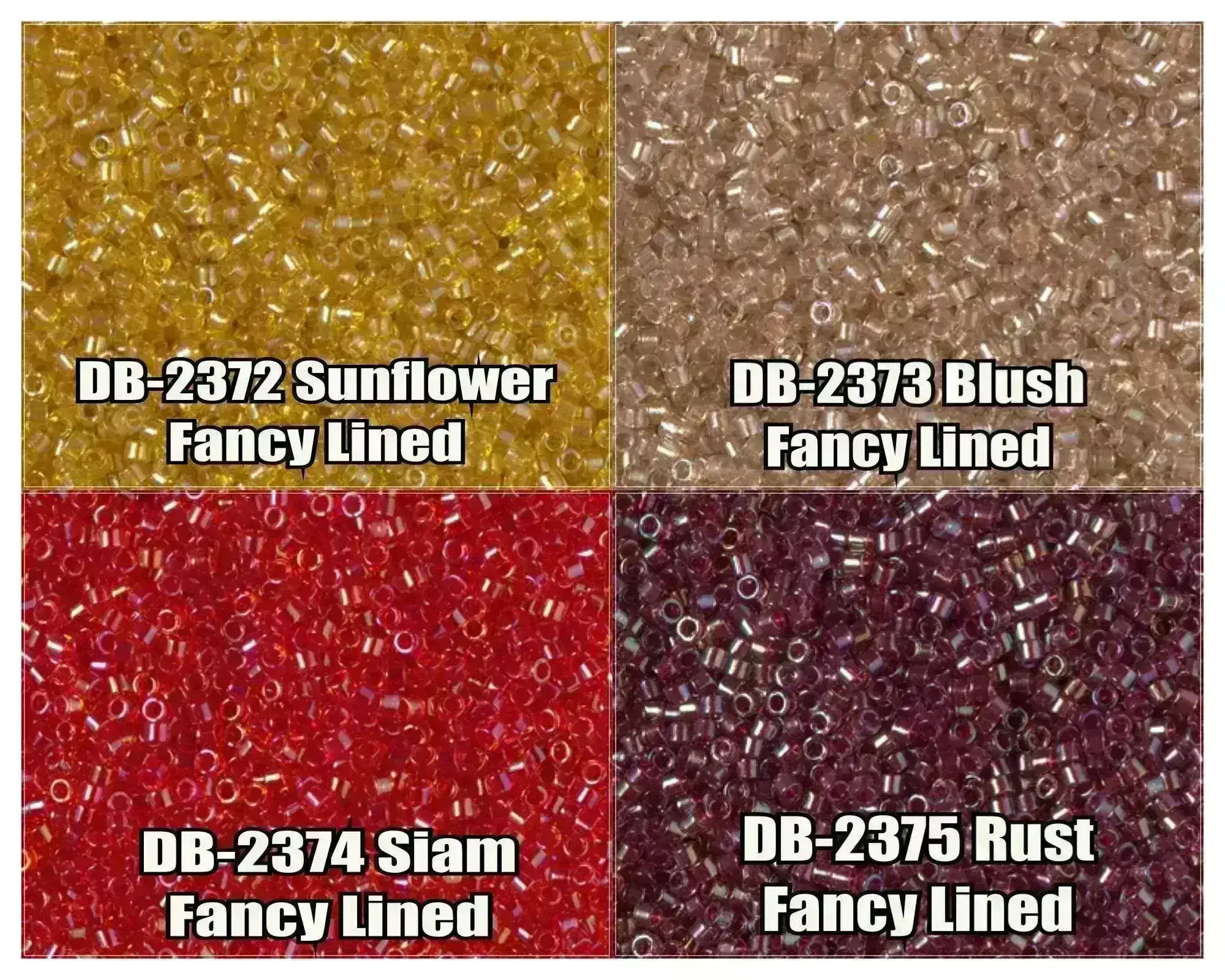 11/0 Delica Beads, DB2372, DB2373, DB2374, DB2375
