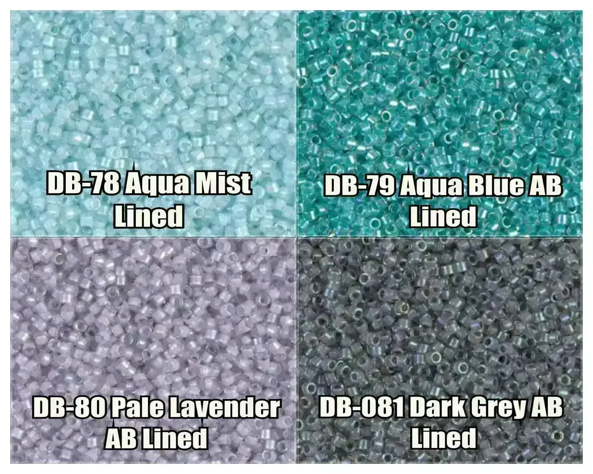 11/0 Delica Beads, DB0078, DB0079, DB0080, DB0081