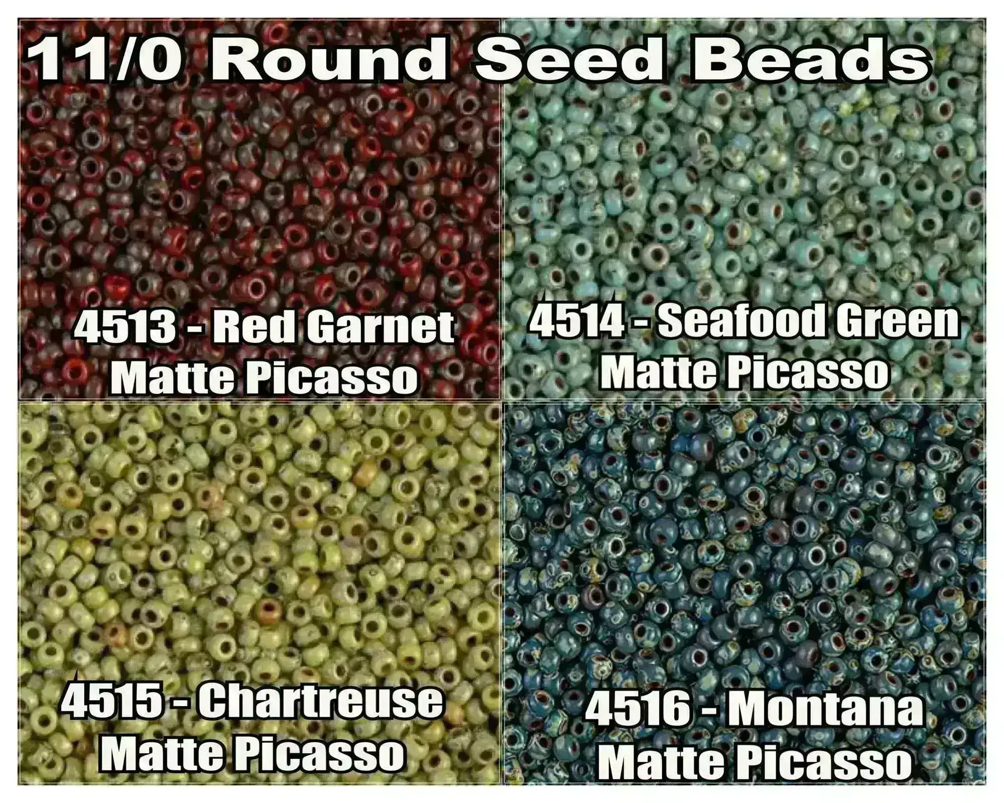 11/0 Miyuki Seed Beads 23g, 11-4513, 11-4514, 11-4515, 11-4516