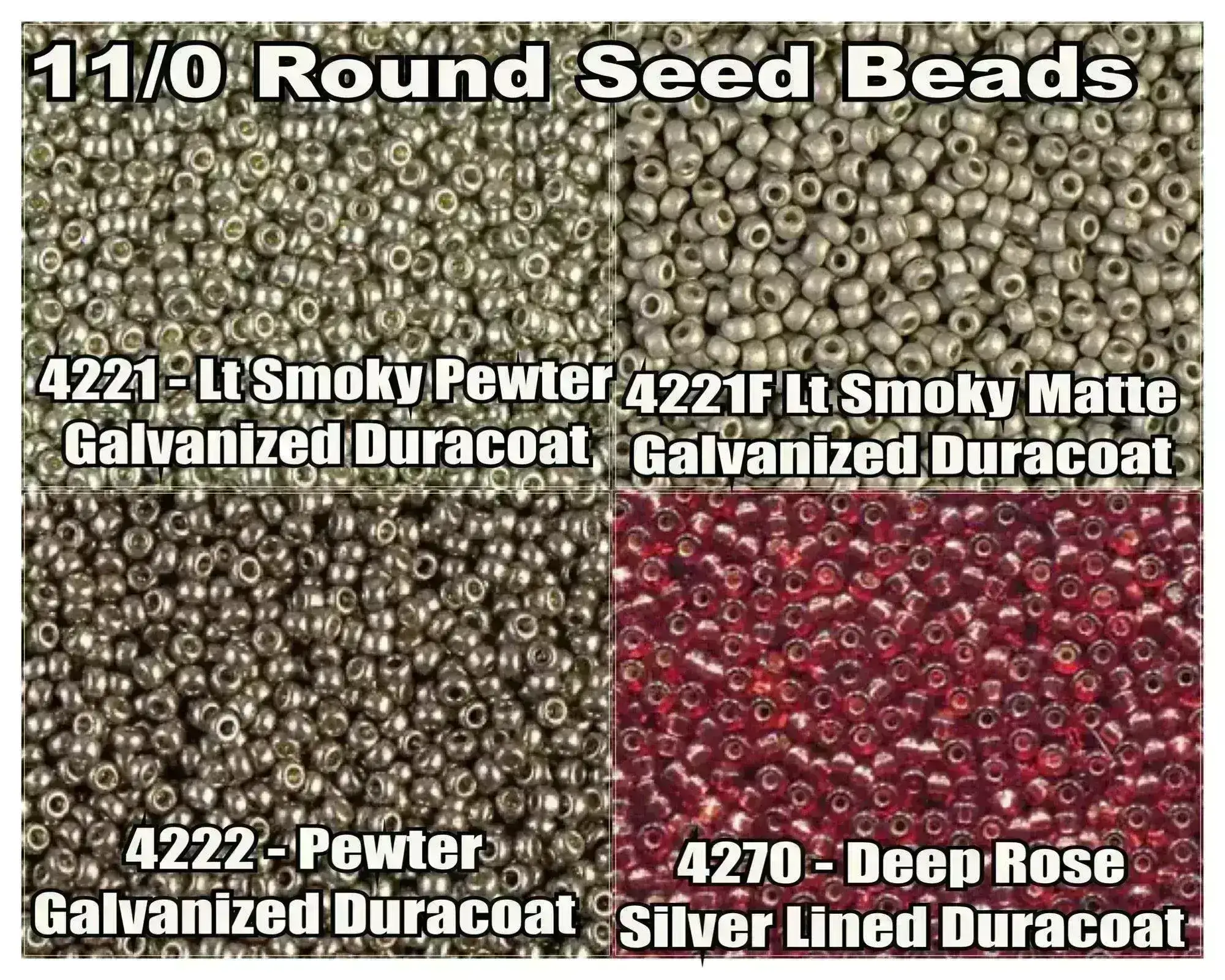 11/0 Miyuki  Seed Beads 23g,  11-4221,  11-4221F,  11-4222,  11-4270