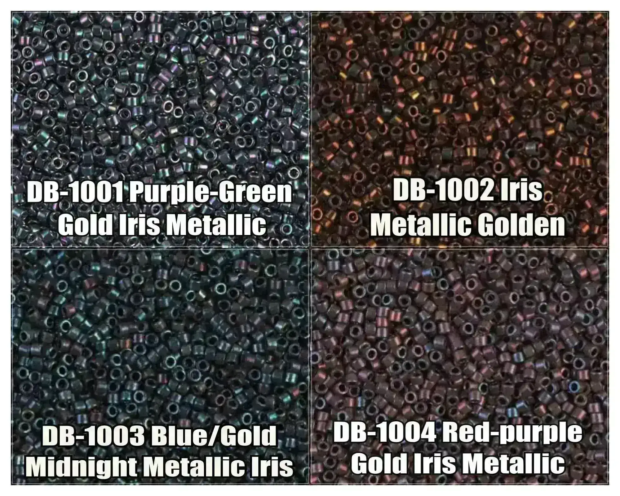 11/0 Delica Beads, DB1001, DB1002, DB1003, DB1004