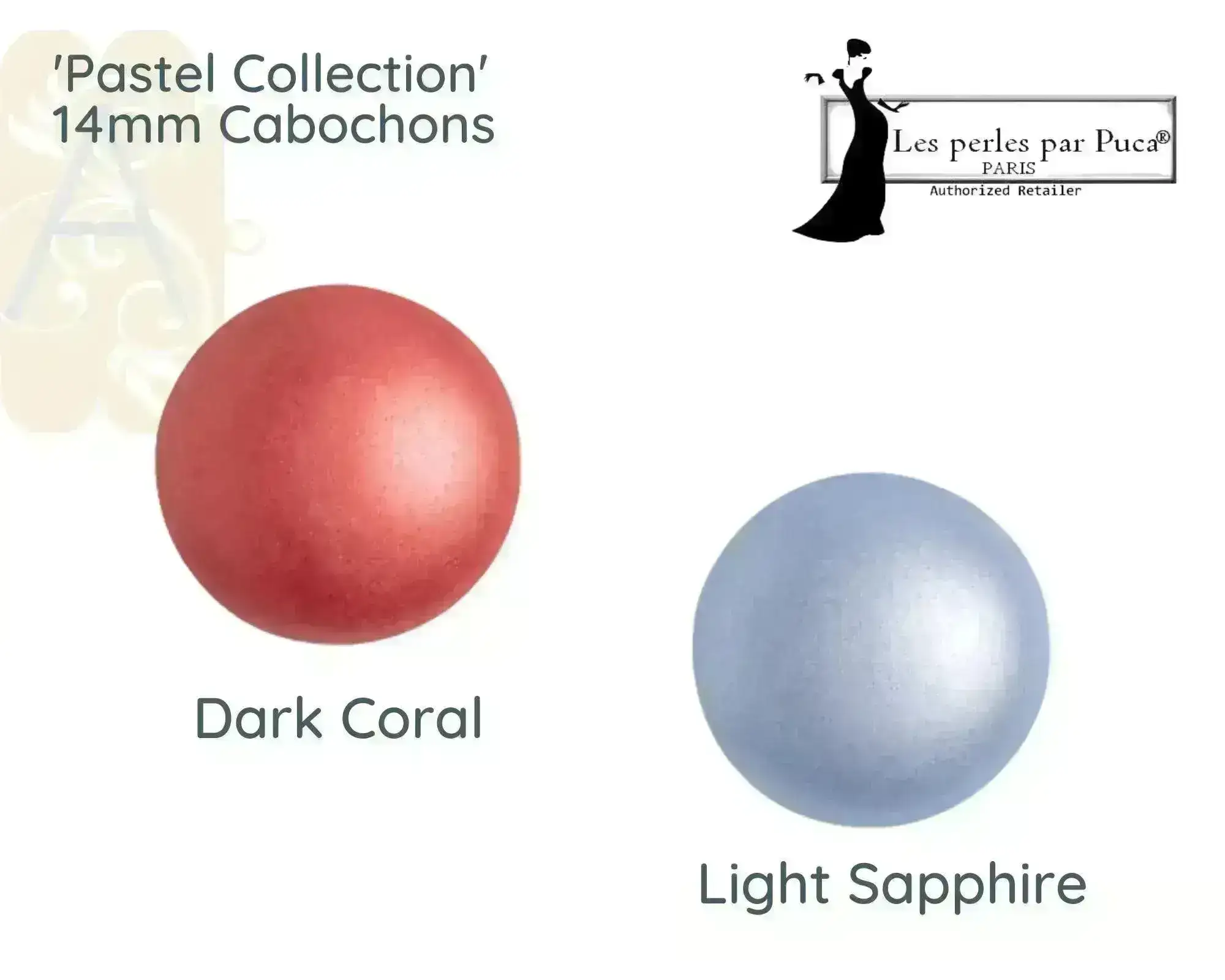 Cabochons par Puca, 14mm, Pastel Collection - Image 9