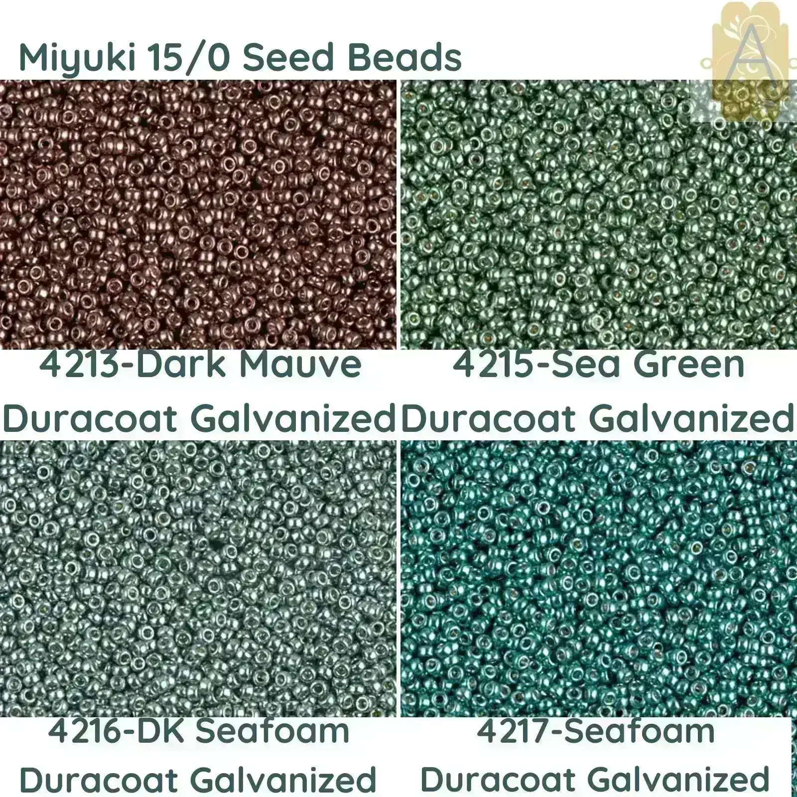 15/0 Miyuki Round Seed Beads, 8.2g 15-4213, 4215, 4216, 4217