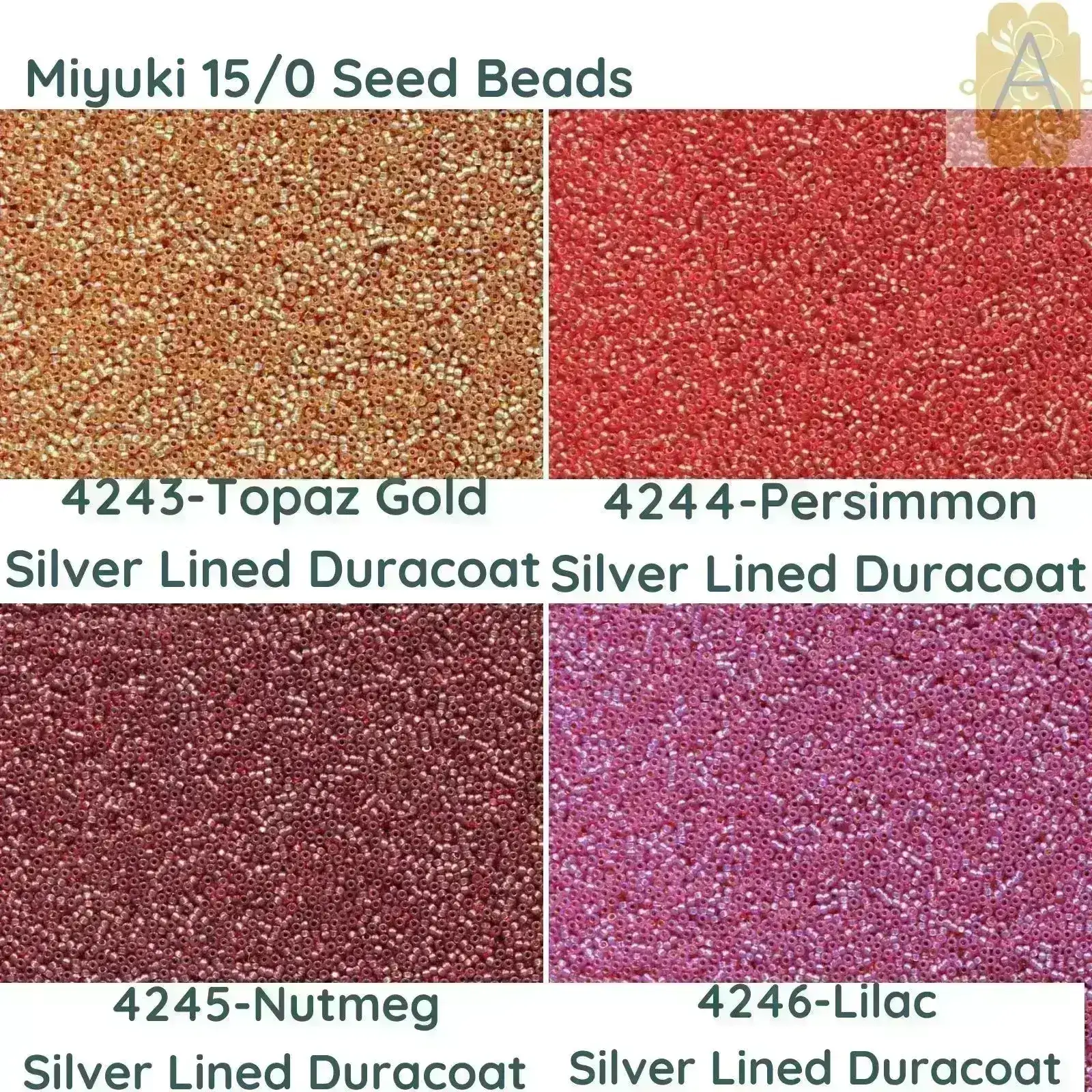 15/0 Miyuki Round Seed Beads, 8.2g 15-4243, 15-4244, 15-4245, 15-4246