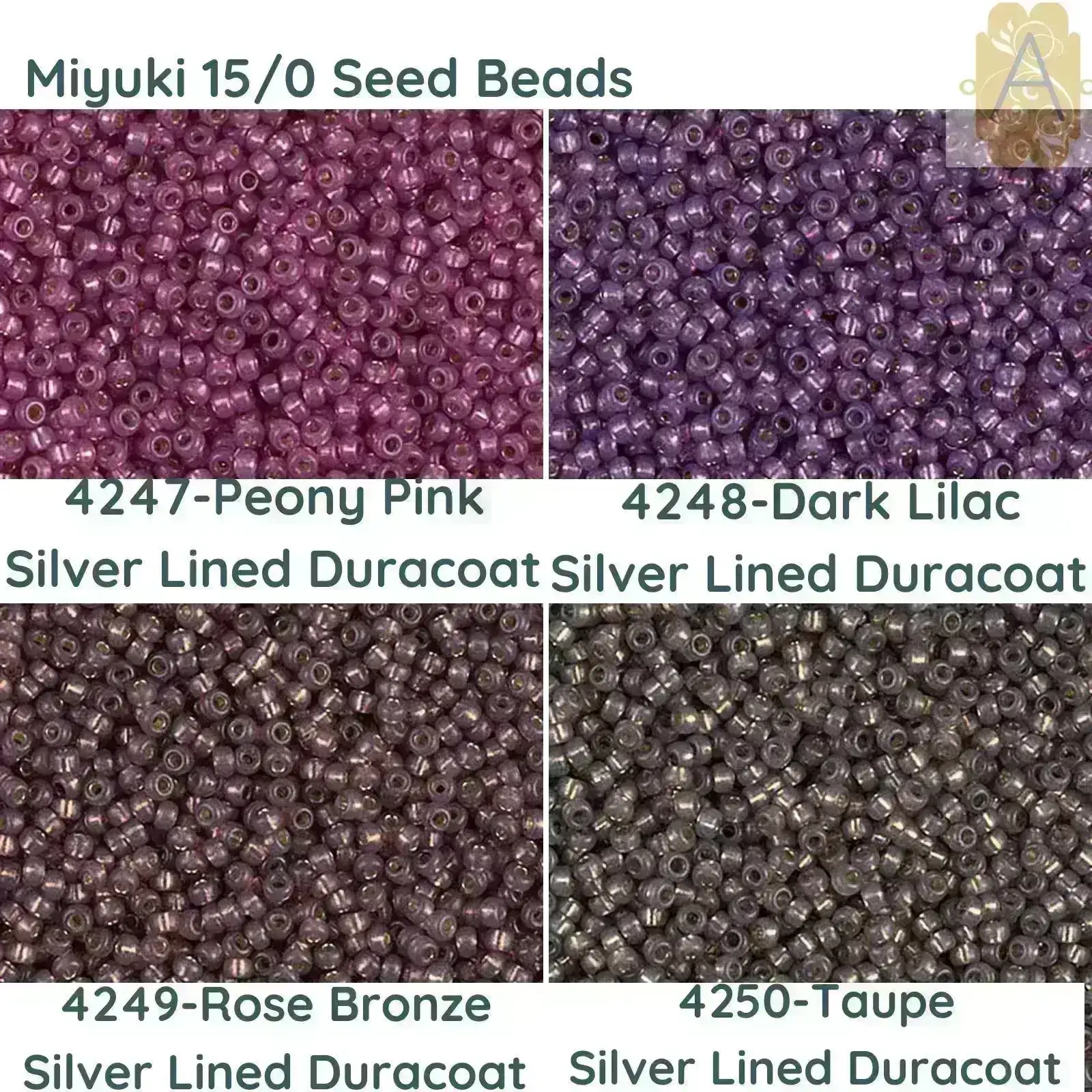 15/0 Miyuki Round Seed Beads, 8.2g 15-4247, 15-4248, 15-4249, 15-4250