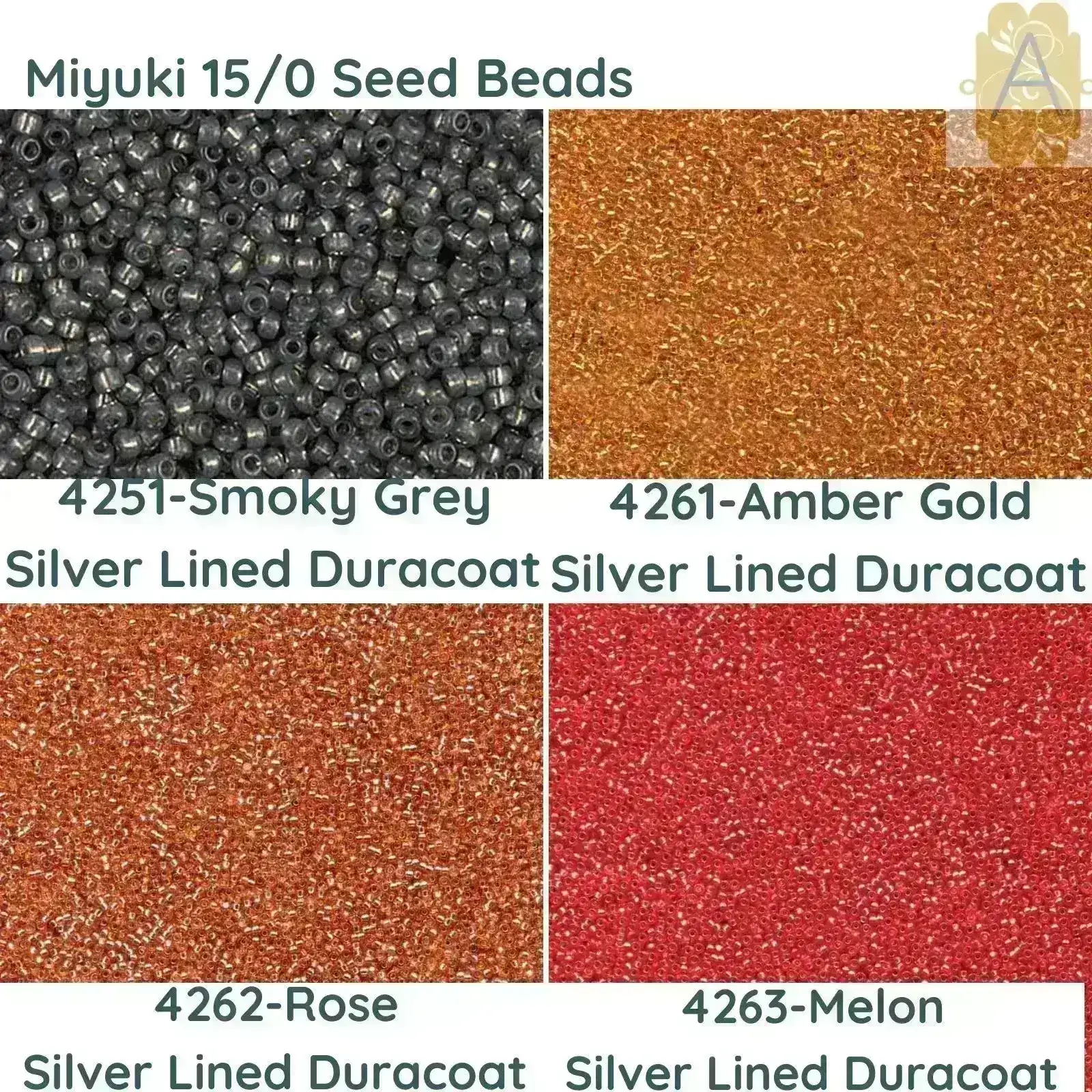 15/0 Miyuki Round Seed Beads, 8.2g 15-4251, 15-4261, 15-4262, 15-4263