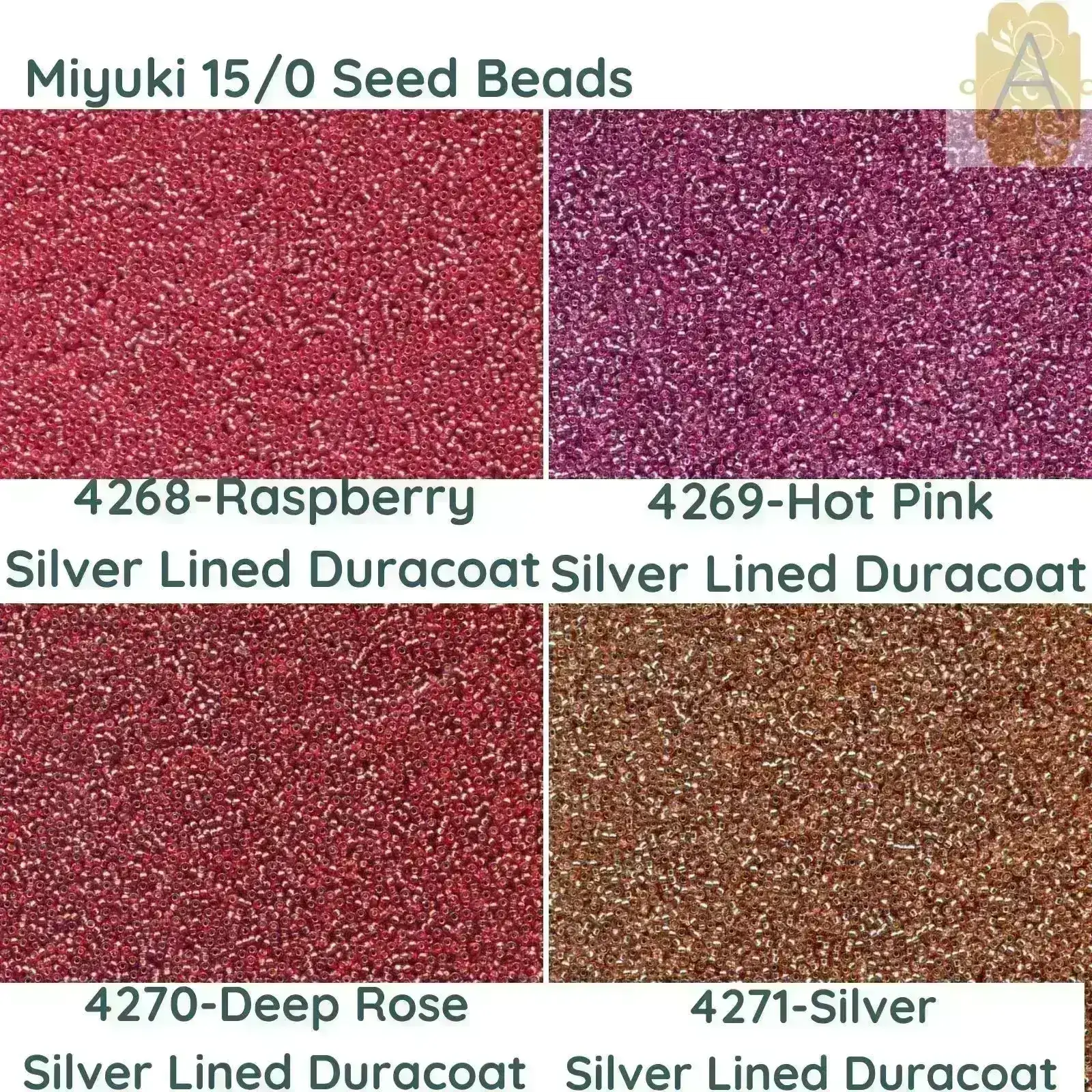 15/0 Miyuki Round Seed Beads, 8.2g 15-4268, 15-4269, 15-4270, 15-4271