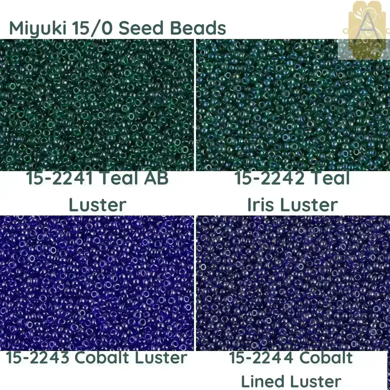 15/0 Miyuki Round Seed Beads, 8.2g 15-2241, 15-2242, 15-2243, 15-2244
