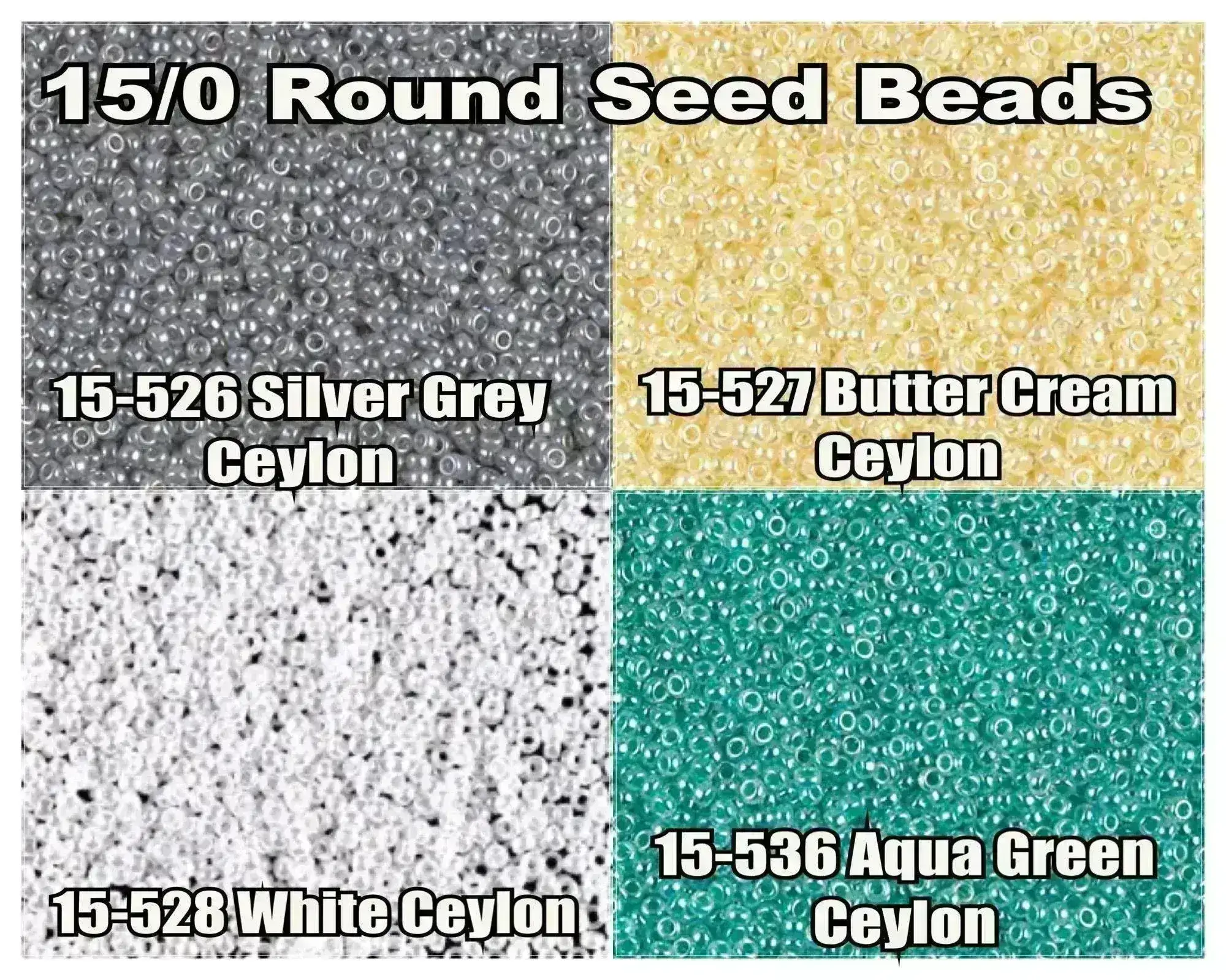 15/0 Miyuki Round Seed Beads 8.2g 15-0526, 15-0527, 15-0528, 15-0536
