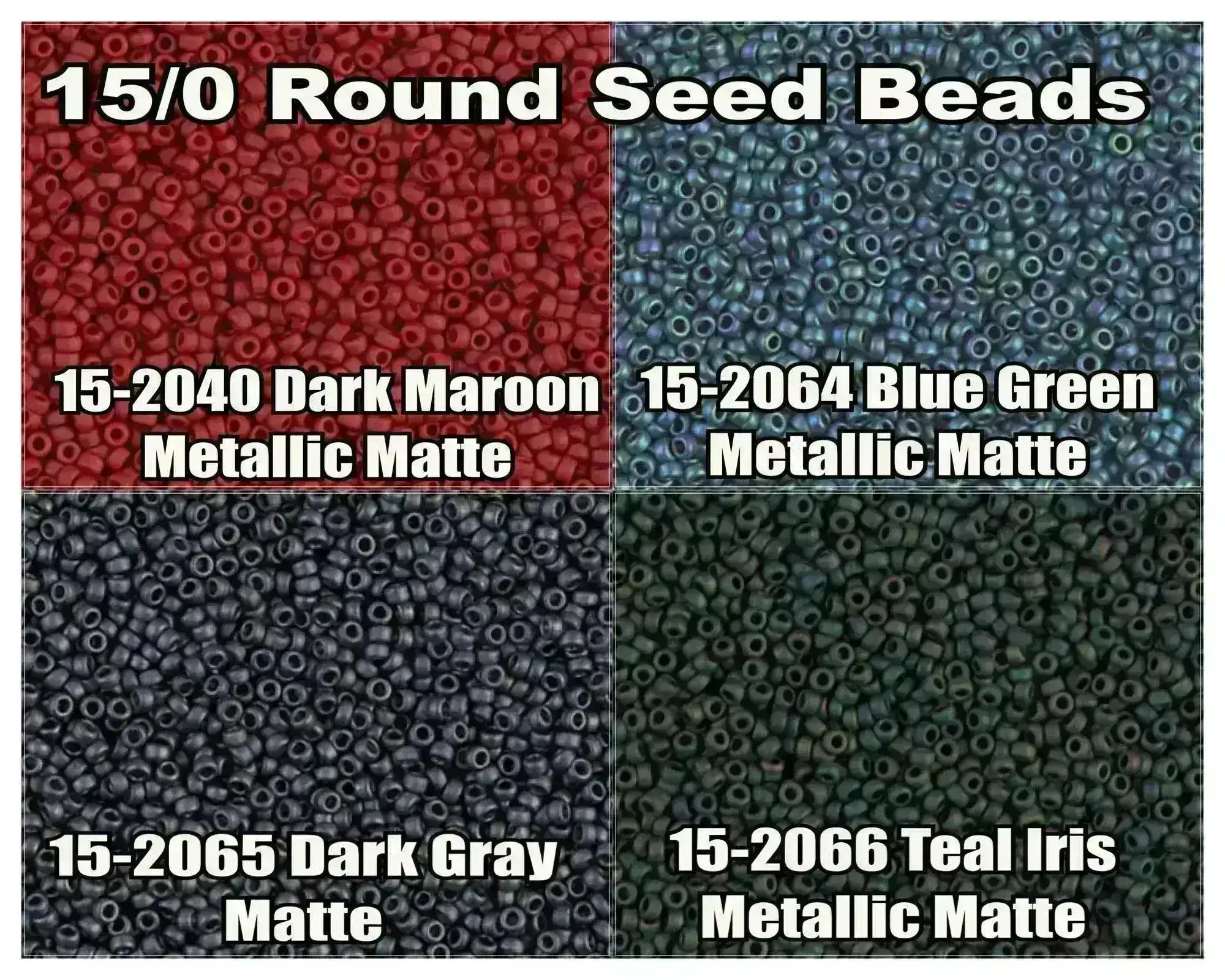 15/0 Miyuki Round Seed Beads 8.2g 15-2040, 15-2064, 15-2065, 15-2066
