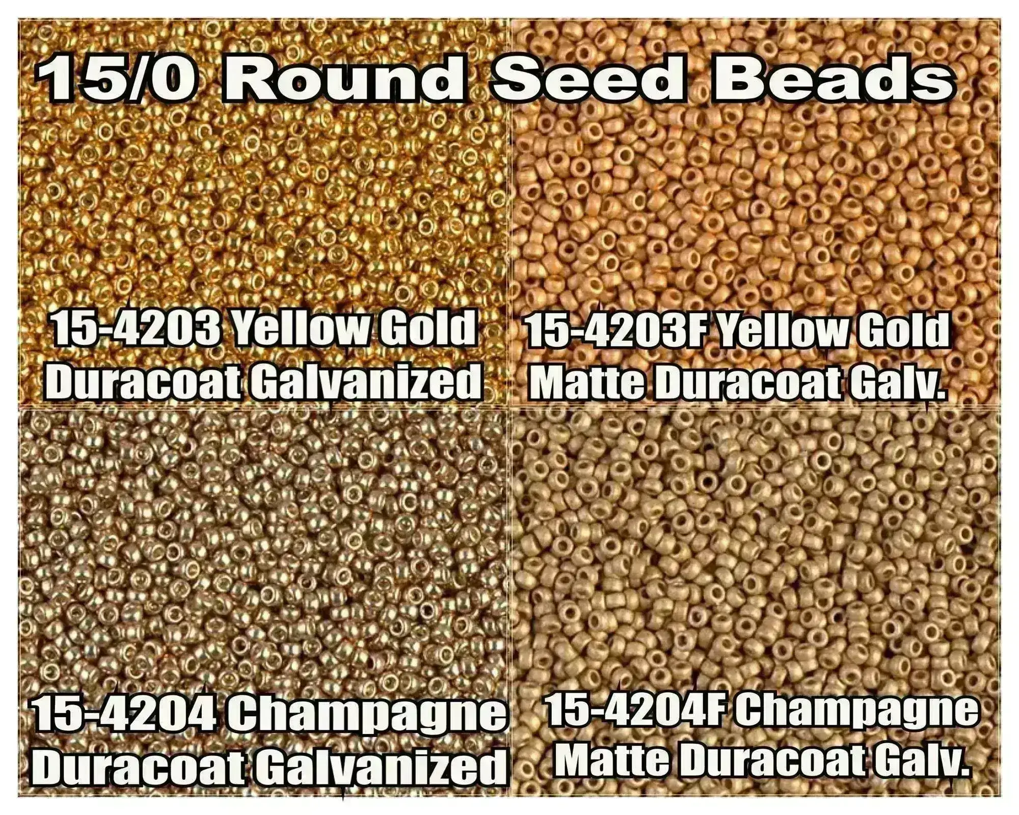 15/0 Miyuki Round Seed Beads 8.2g 15-4203, 15-4203F, 15-4204, 15-4204F