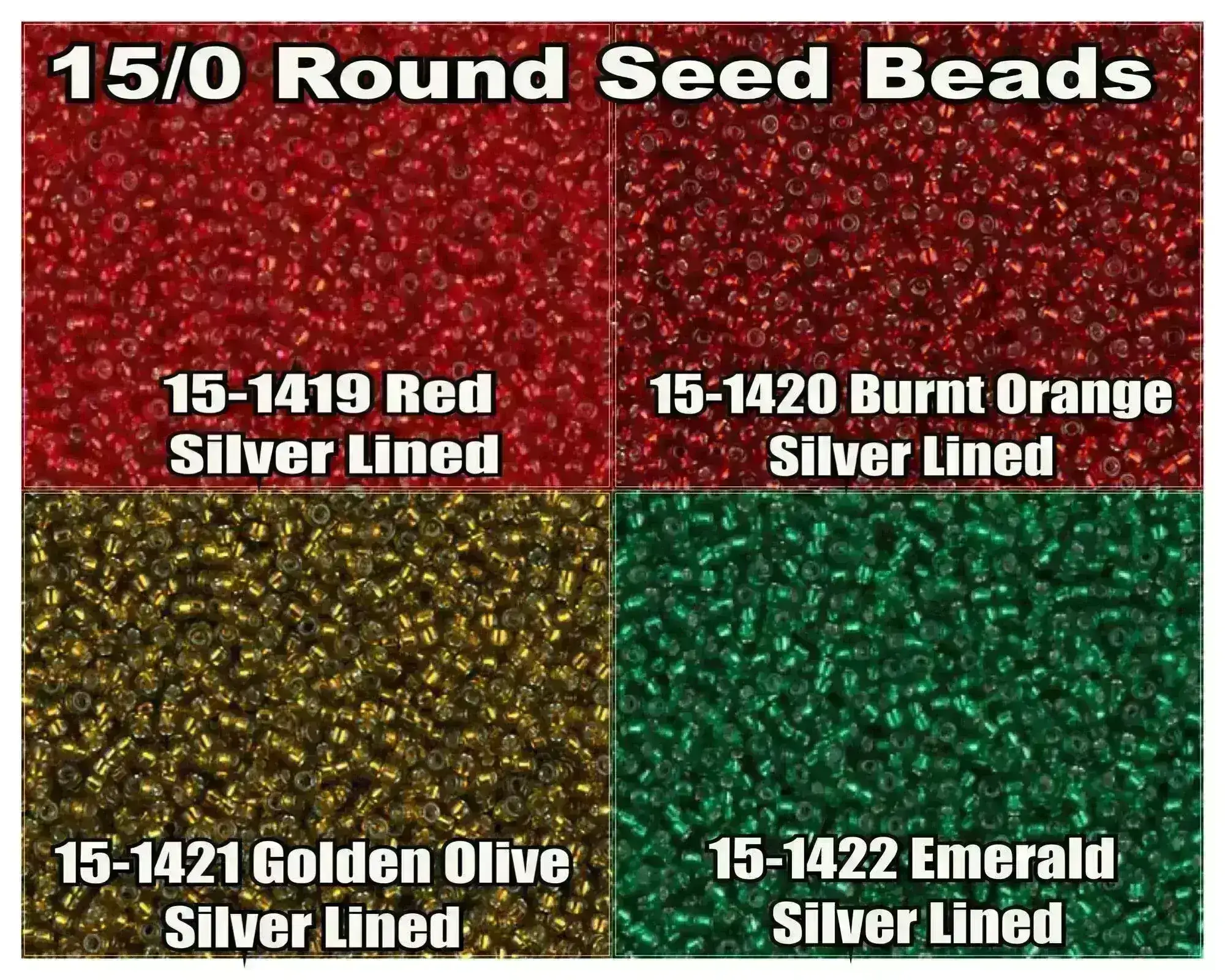 15/0 Miyuki Round Seed Beads 8.2g 15-1419, 15-1420, 15-1421, 15-1422