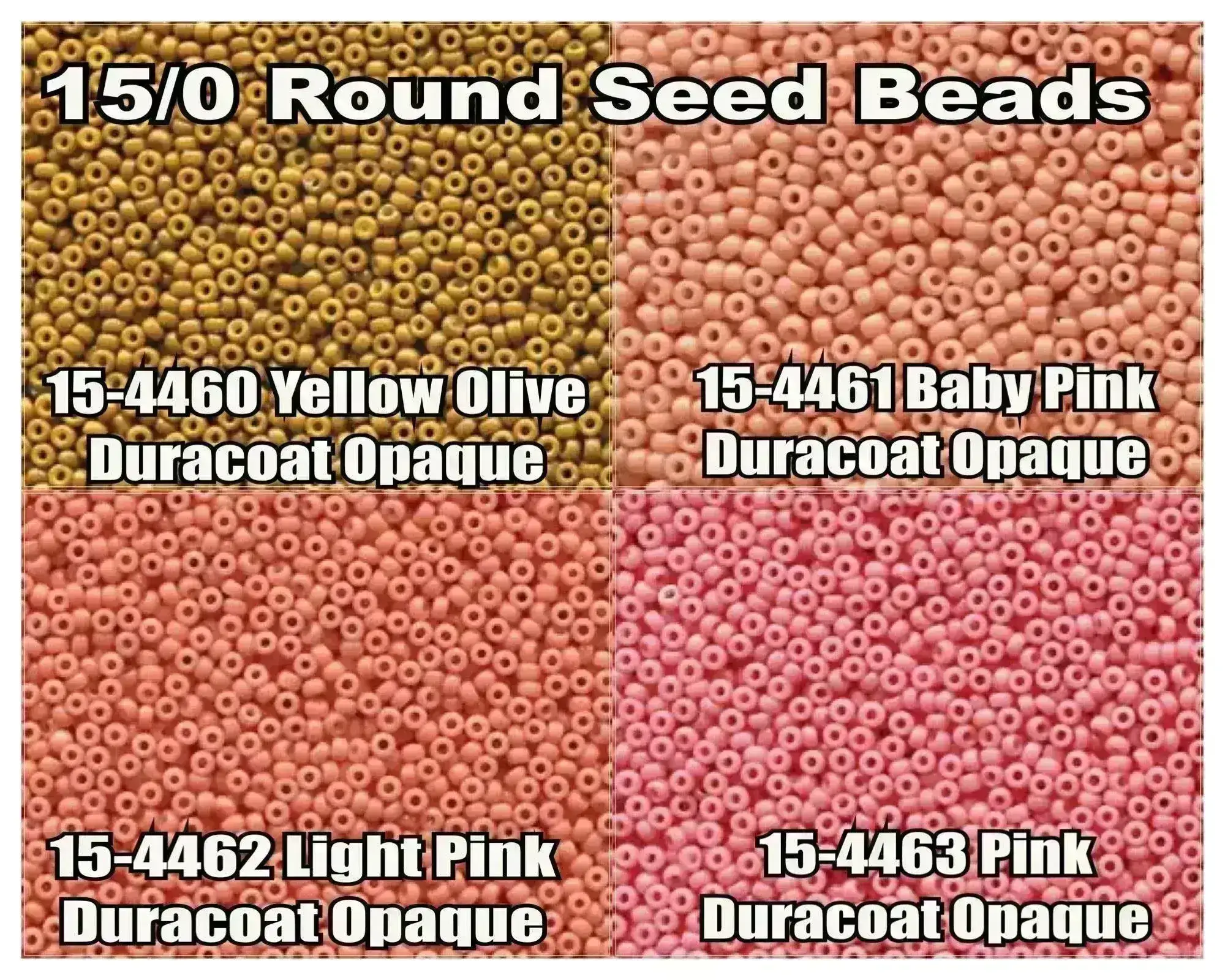 15/0 Miyuki Round Seed Beads 8.2g 15-4460, 15-4461, 15-4462, 15-4463