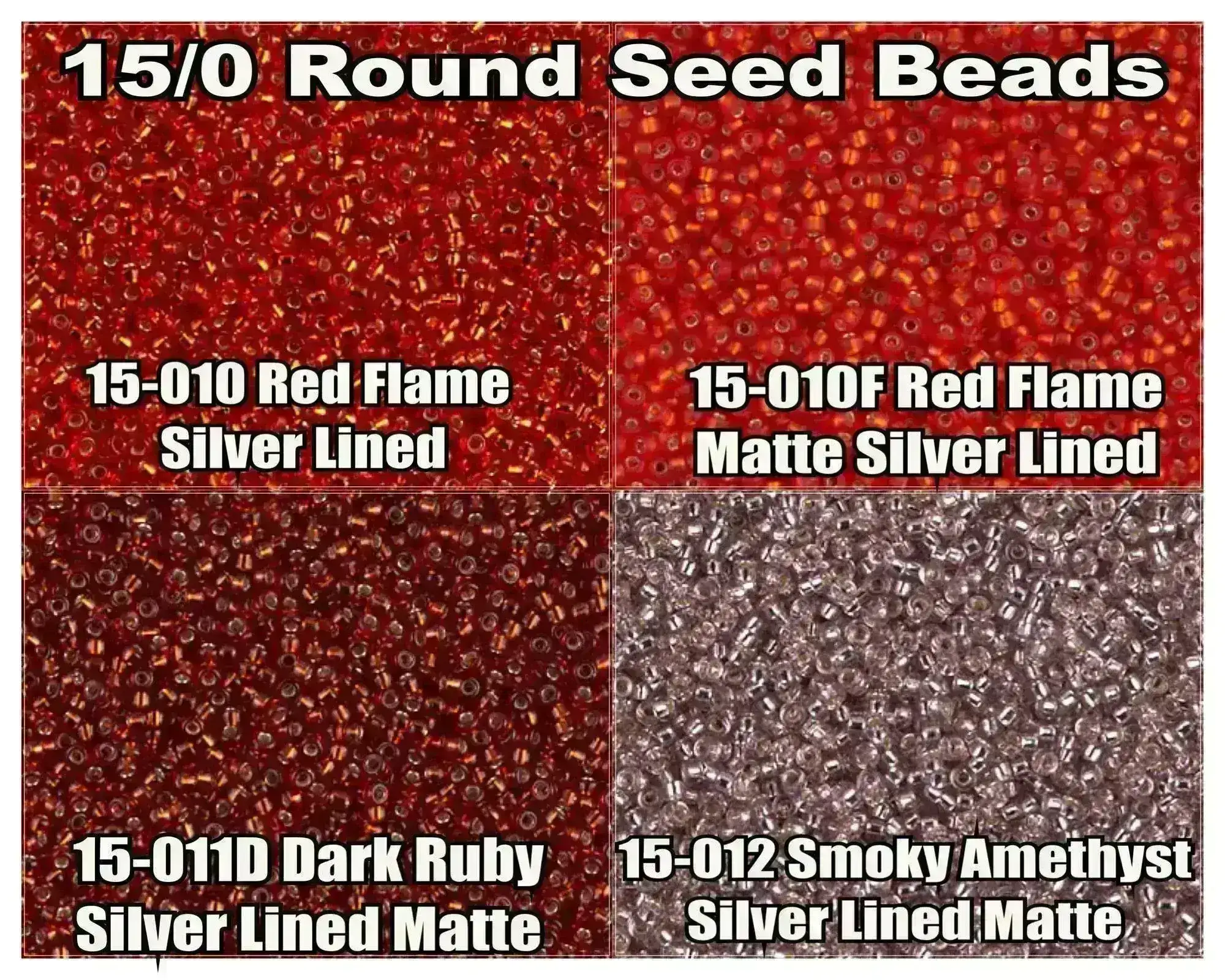 15/0 Miyuki Round Seed Beads 8.2g  15-0010, 15-0010F, 15-0011D, 15-0012