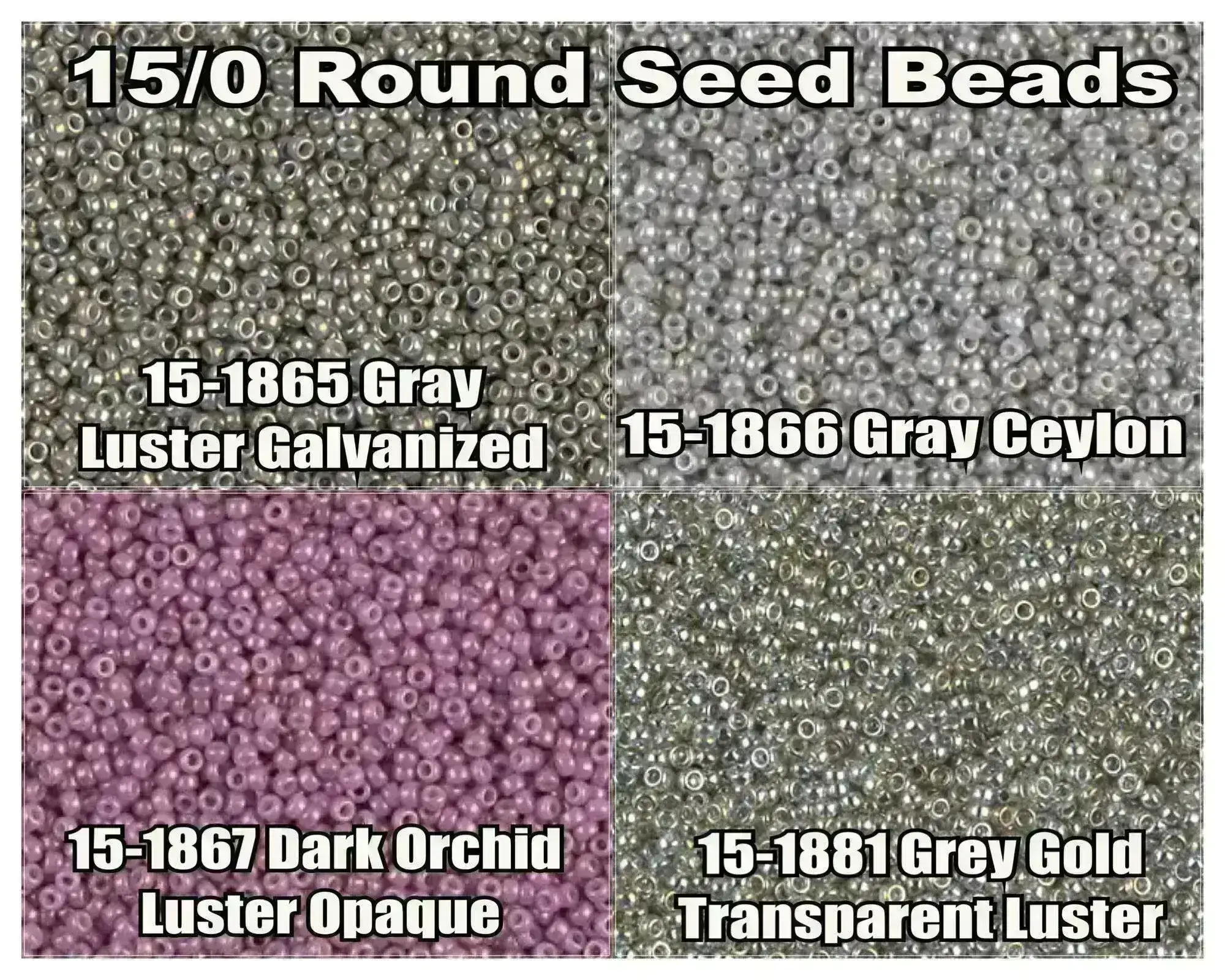 15/0 Miyuki Round Seed Beads 8.2g 15-1865, 15-1866, 15-1867, 15-1881