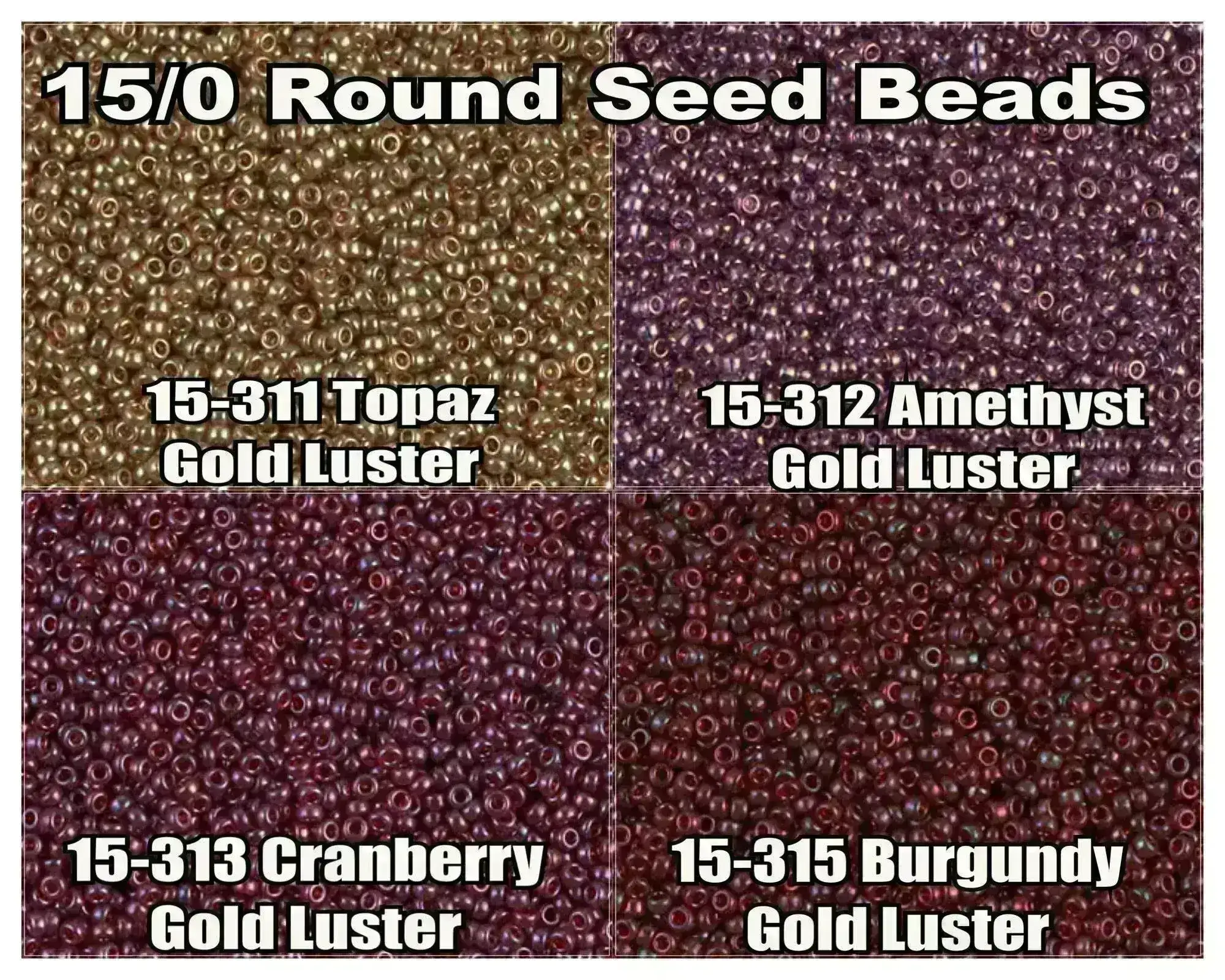 15/0 Miyuki Round Seed Beads 8.2g 15-0311, 15-0312, 15-0313, 15-0315