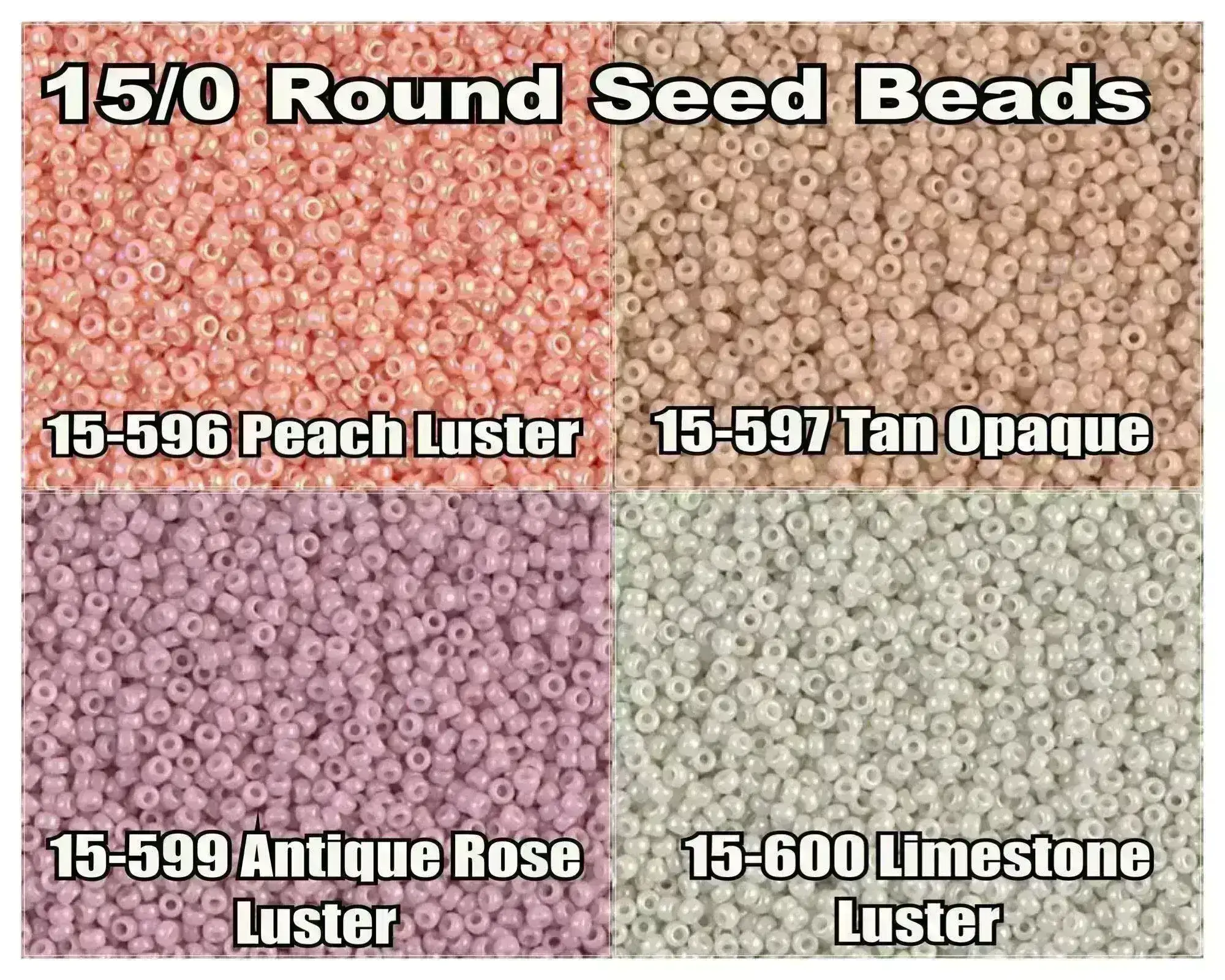 15/0 Miyuki Round Seed Beads 8.2g 15-0596, 15-0597, 15-0599, 15-0600