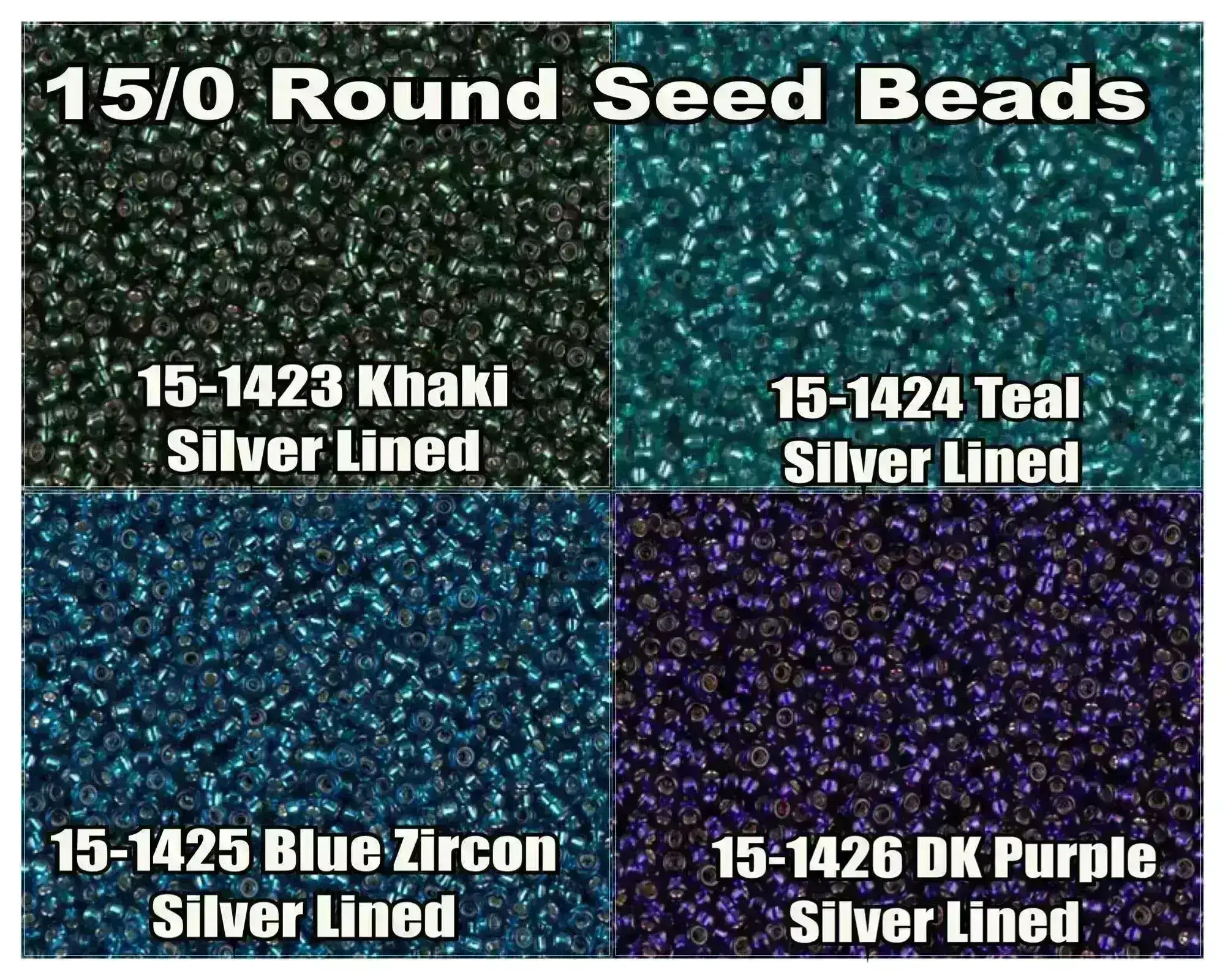 15/0 Miyuki Round Seed Beads 8.2g 15-1423, 15-1424, 15-1425, 15-1426