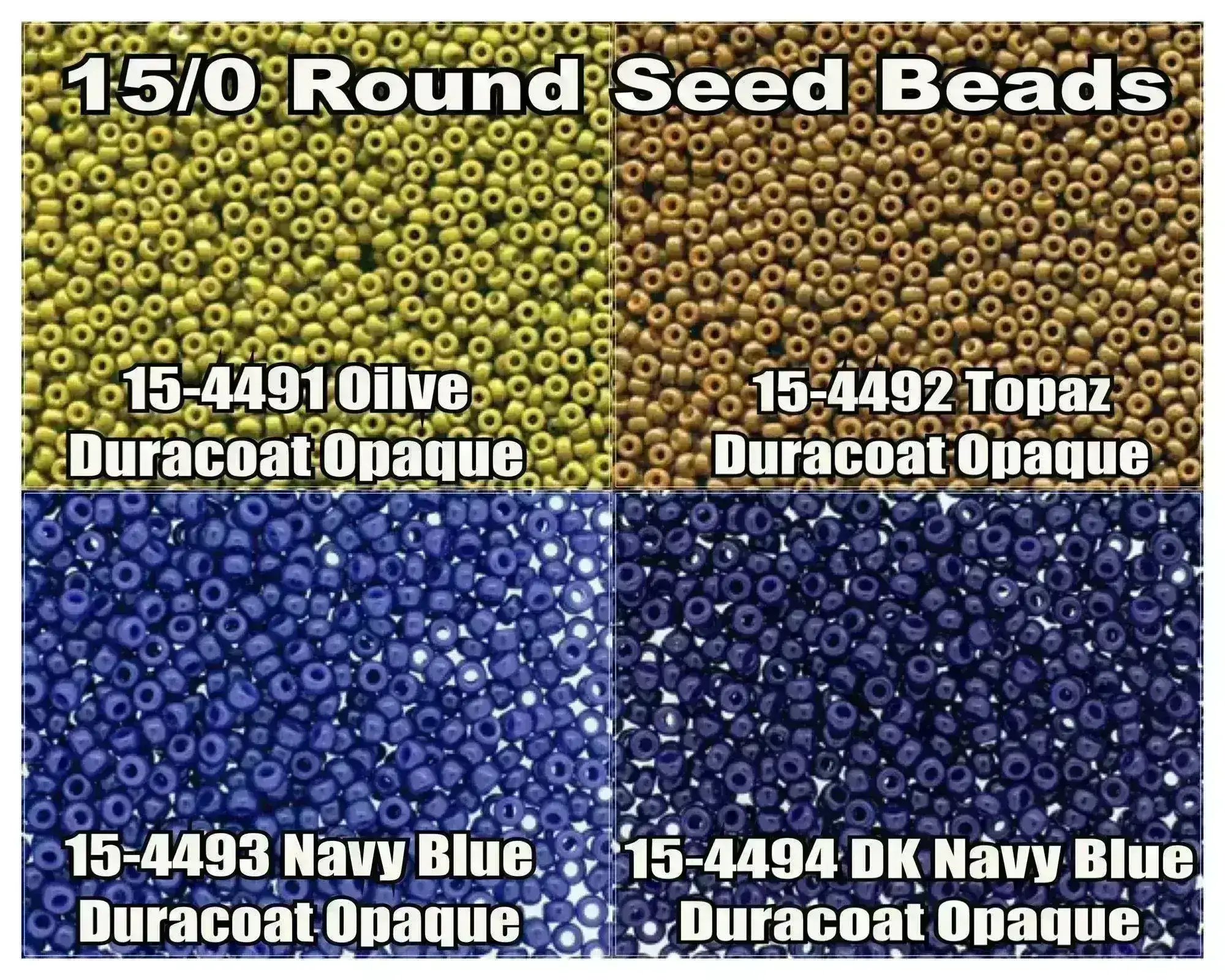 15/0 Miyuki Round Seed Beads 8.2g 15-4491, 15-4492, 15-4493, 15-4494