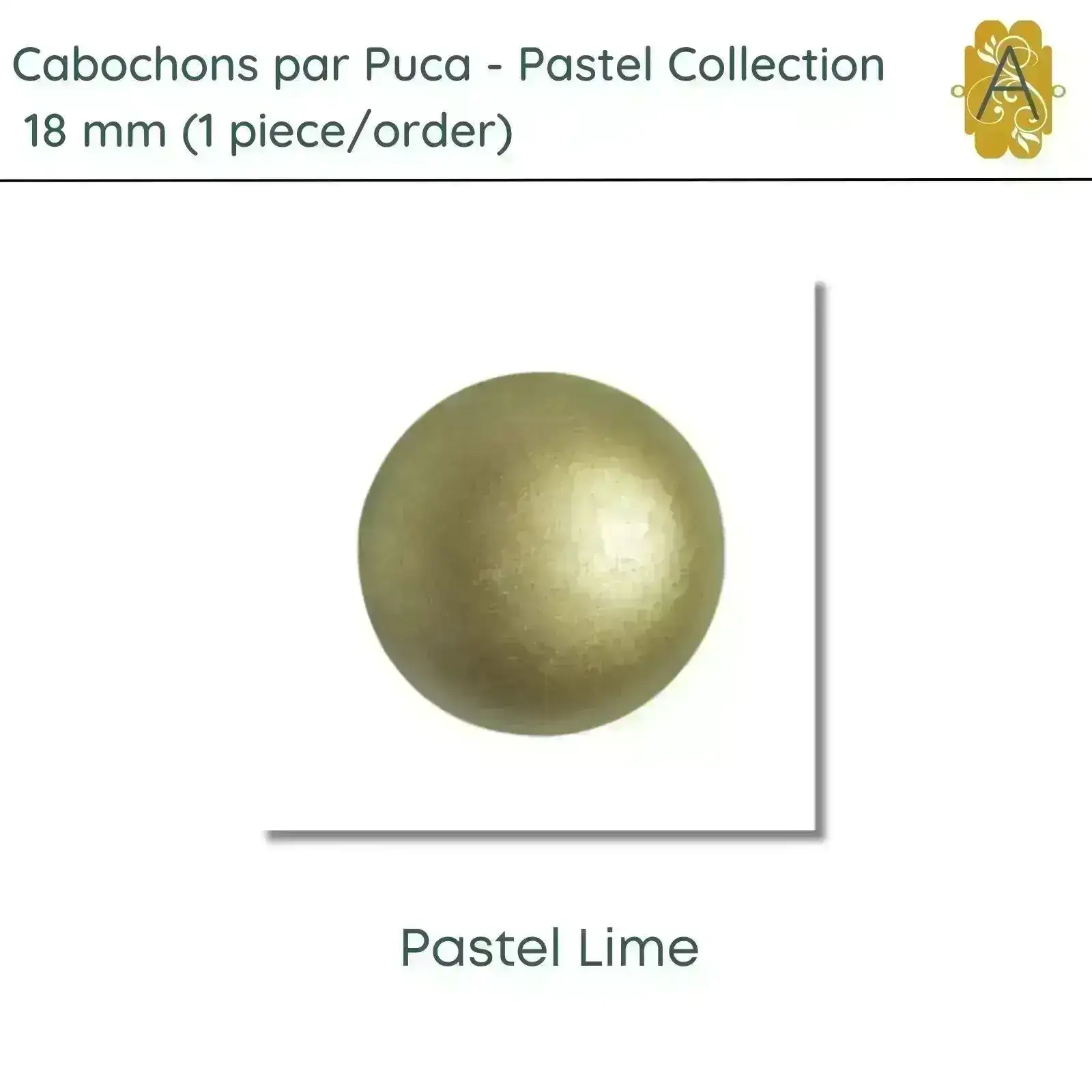 Cabochons par Puca, 18mm, Pastel Collection, 10 Colors - Image 5