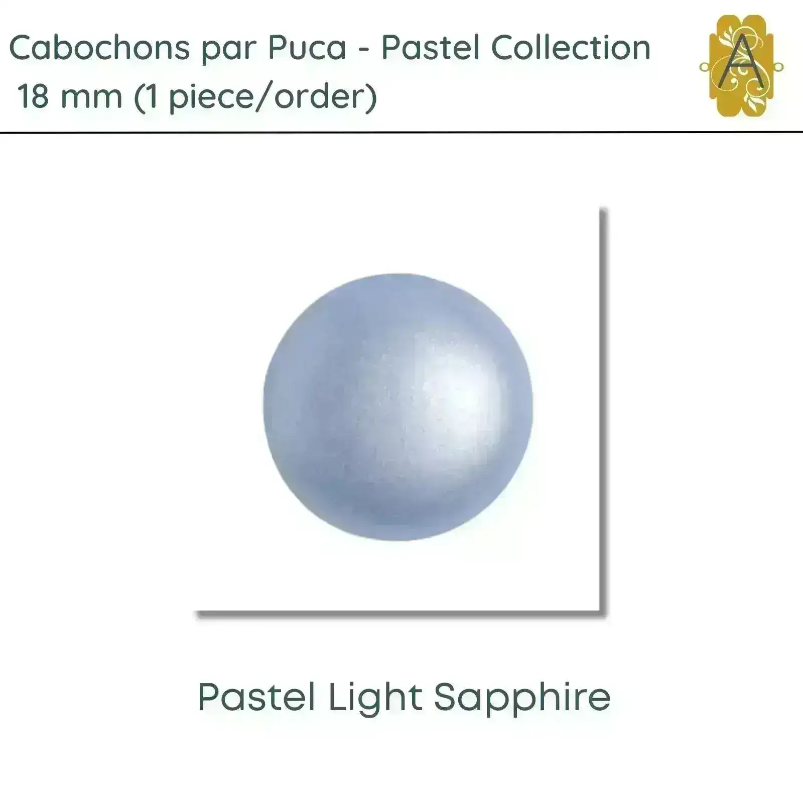 Cabochons par Puca, 18mm, Pastel Collection, 10 Colors - Image 8