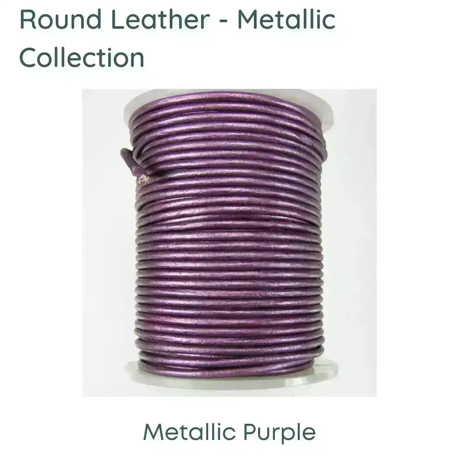 Round Superior Leather, Metallic Collection #2 - Image 4