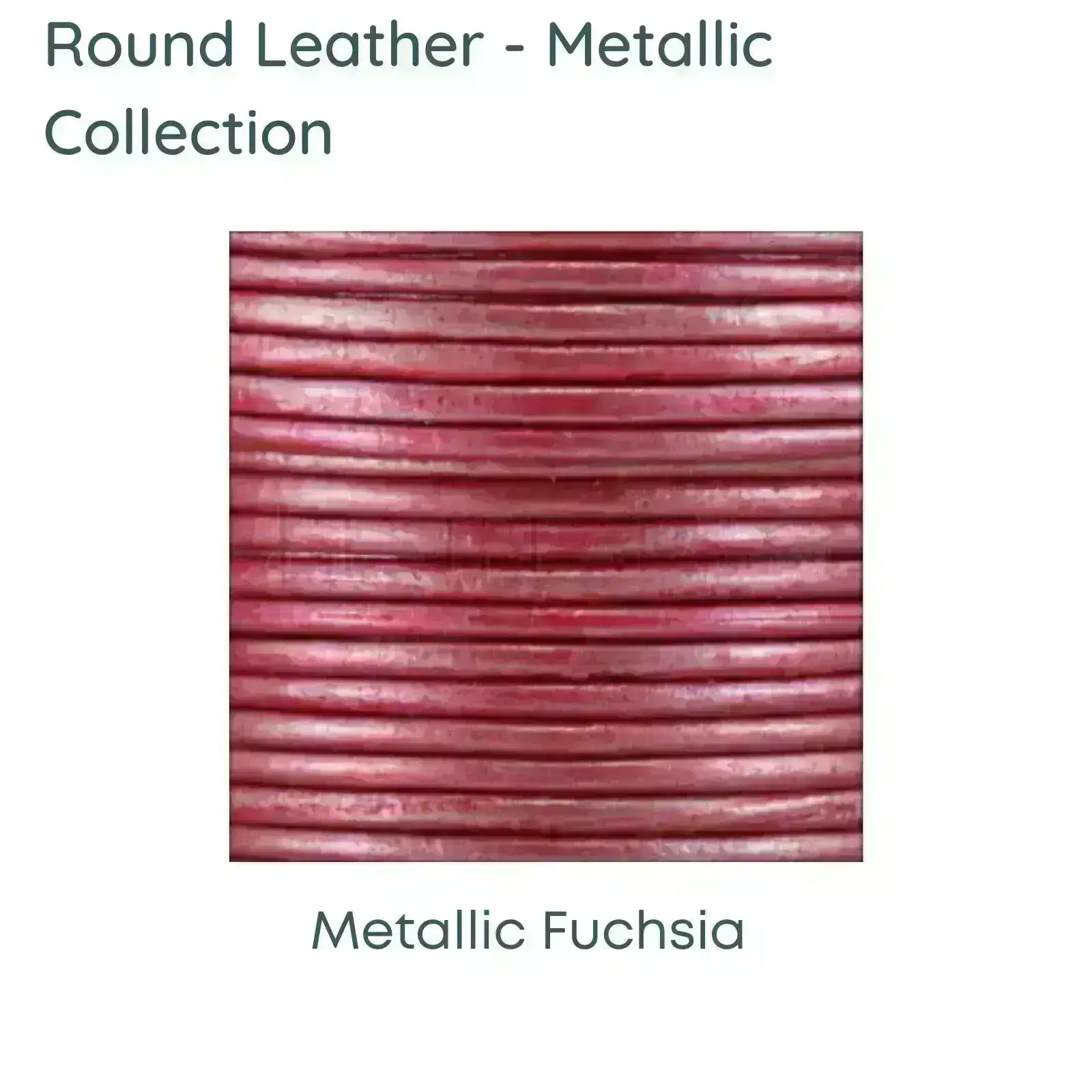 Round Superior Leather, Metallic Collection #2 - Image 5